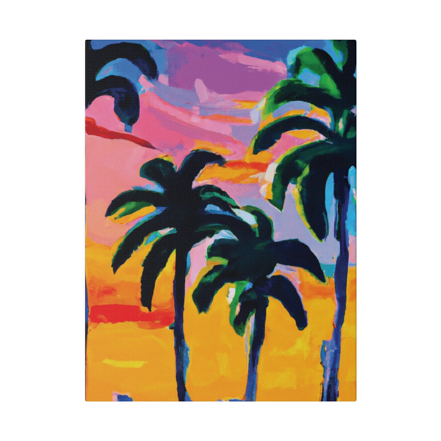 7409P - Miami Beach Sunset Painting Print | Miami | Beach | Sunset | Poster | Home Decor | Wall Art | Canvas