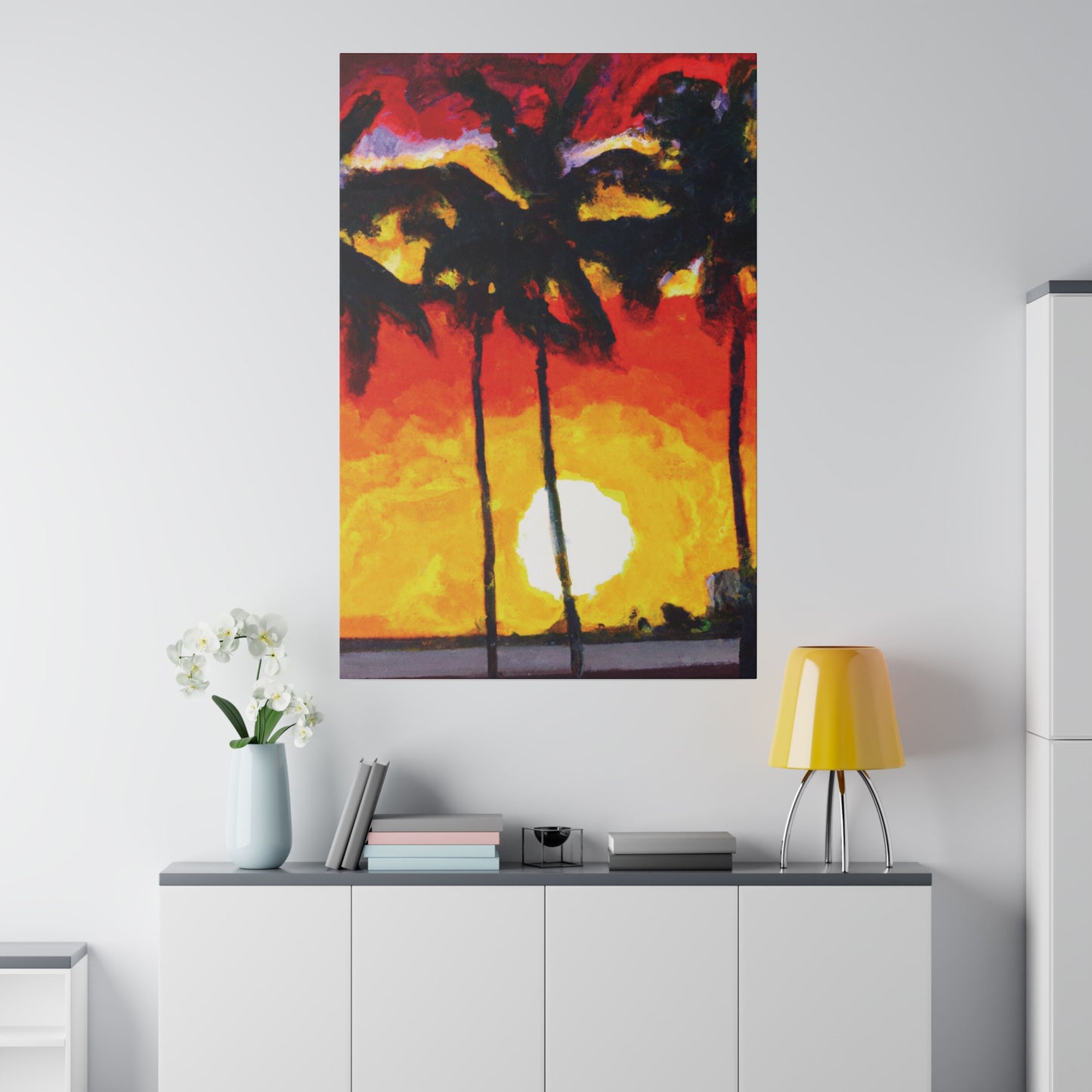 6973R - Miami Beach Sunset Painting Print | Miami | Beach | Sunset | Poster | Home Decor | Wall Art | Canvas