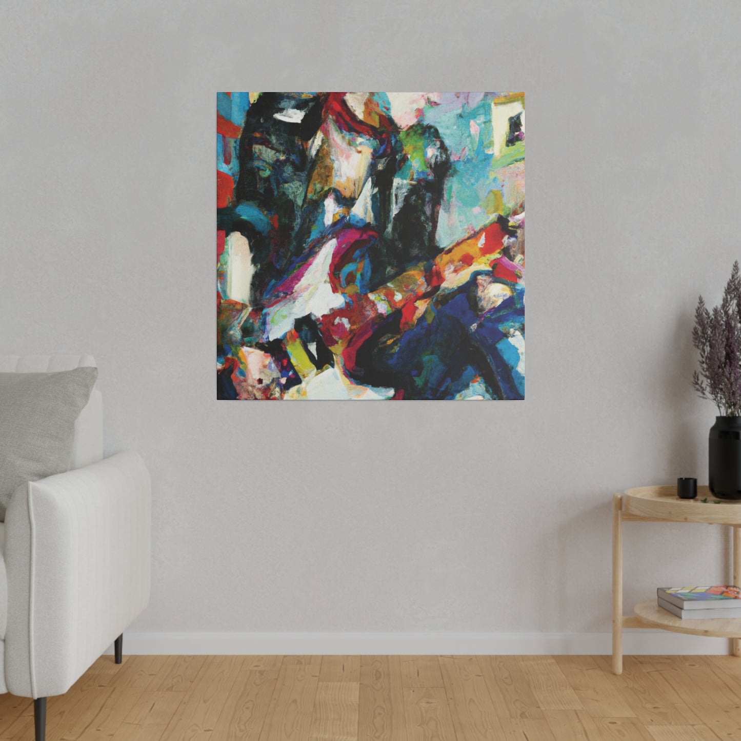 3767O - Rockstar Oil Painting Style Print | Poster | Home Decor | Wall Art | Music Art | Canvas