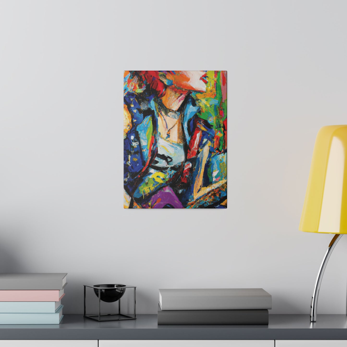 1135V - Rockstar Oil Painting Style Print | Poster | Home Decor | Wall Art | Music Art | Canvas