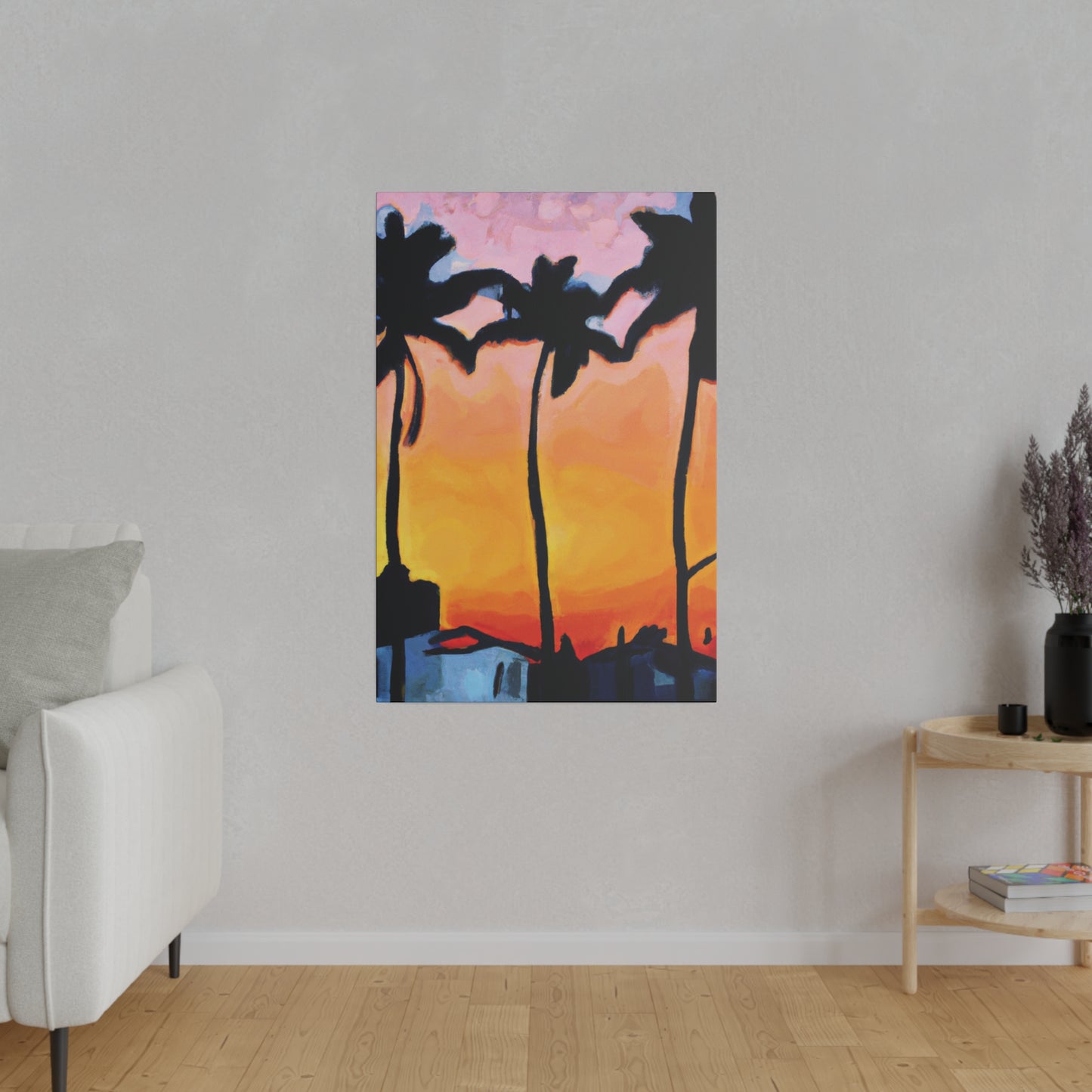 9545F - Miami Beach Sunset Painting Print | Miami | Beach | Sunset | Poster | Home Decor | Wall Art | Canvas