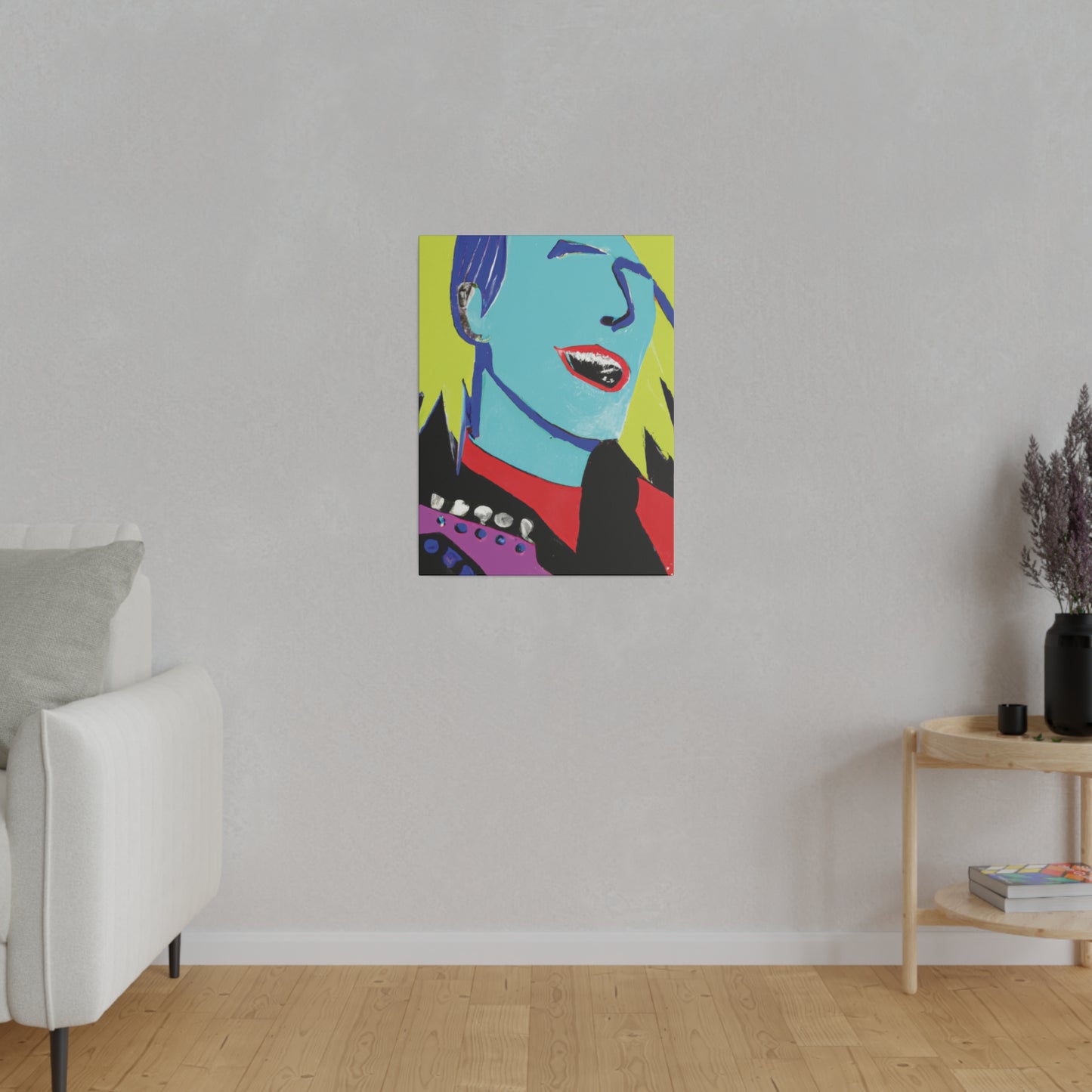 6451X - Rockstar Painting Print | Face | Abstract | Poster | Home Decor | Wall Art | Music Art | Canvas