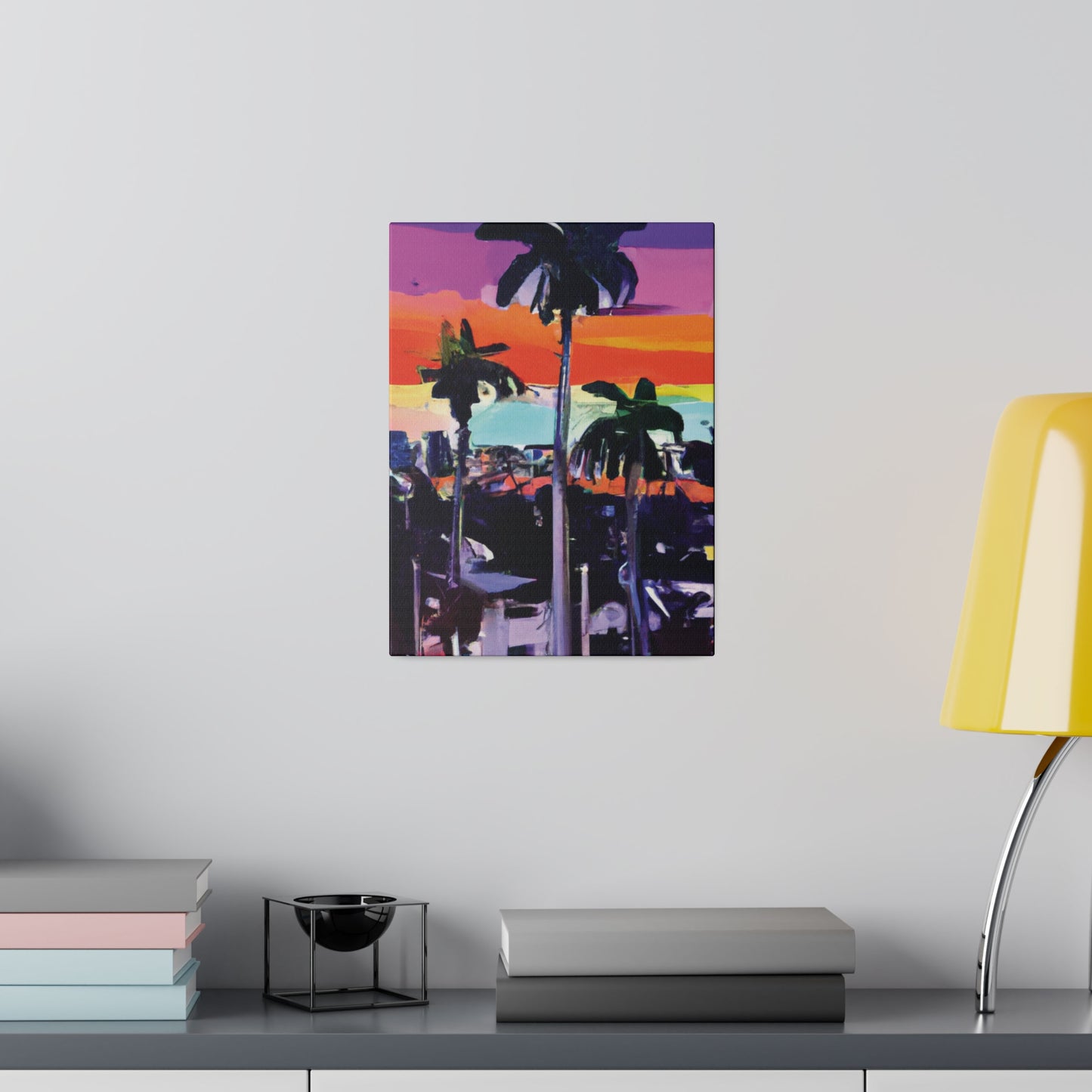 8668T - Miami Beach Sunset Painting Print | Miami | Beach | Sunset | Poster | Home Decor | Wall Art | Canvas