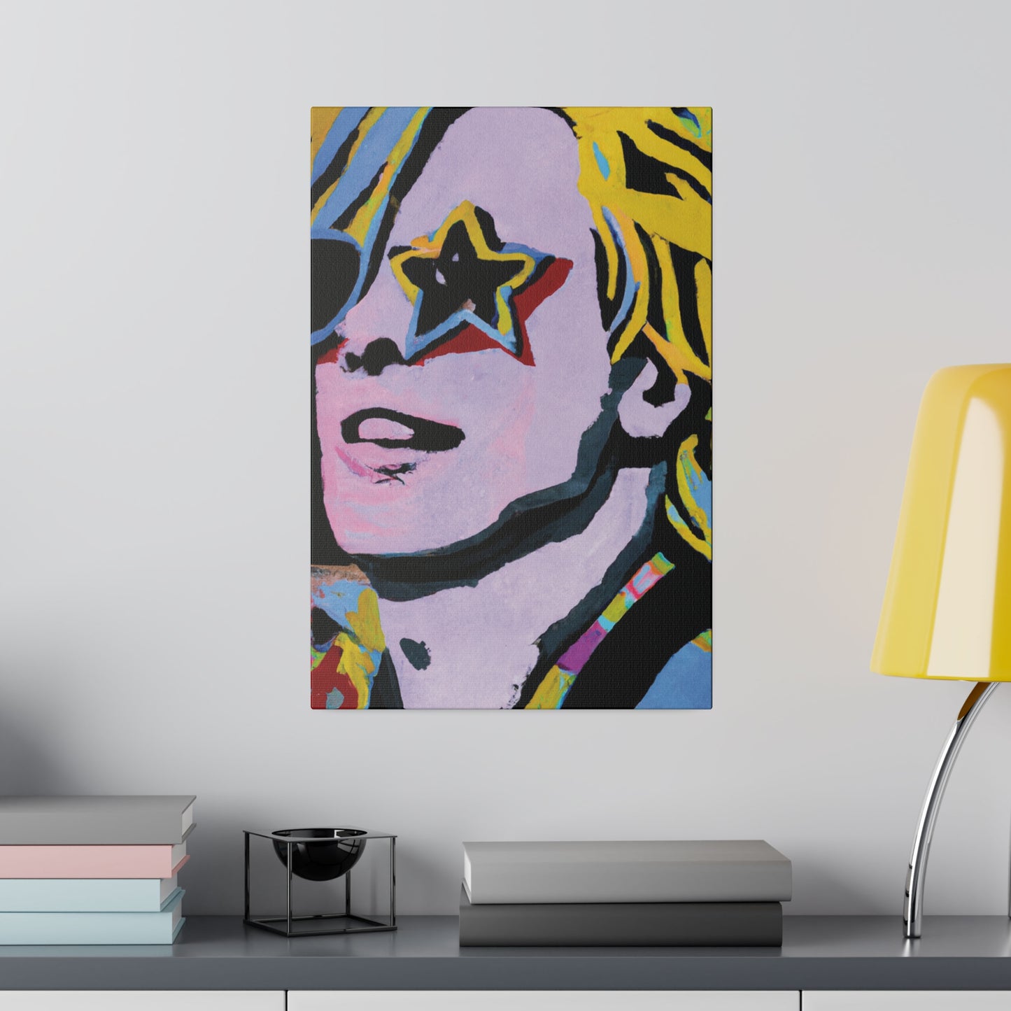 5027F - Rockstar Painting Print | Face | Abstract | Poster | Home Decor | Wall Art | Music Art | Canvas