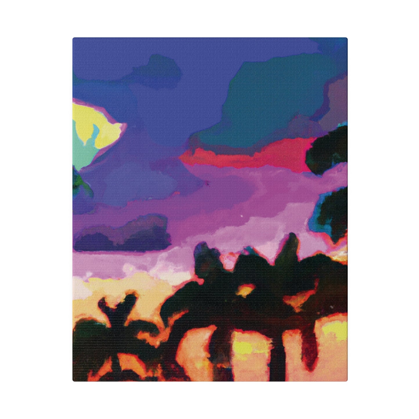 2520H - Miami Beach Sunset Painting Print | Miami | Beach | Sunset | Poster | Home Decor | Wall Art | Canvas