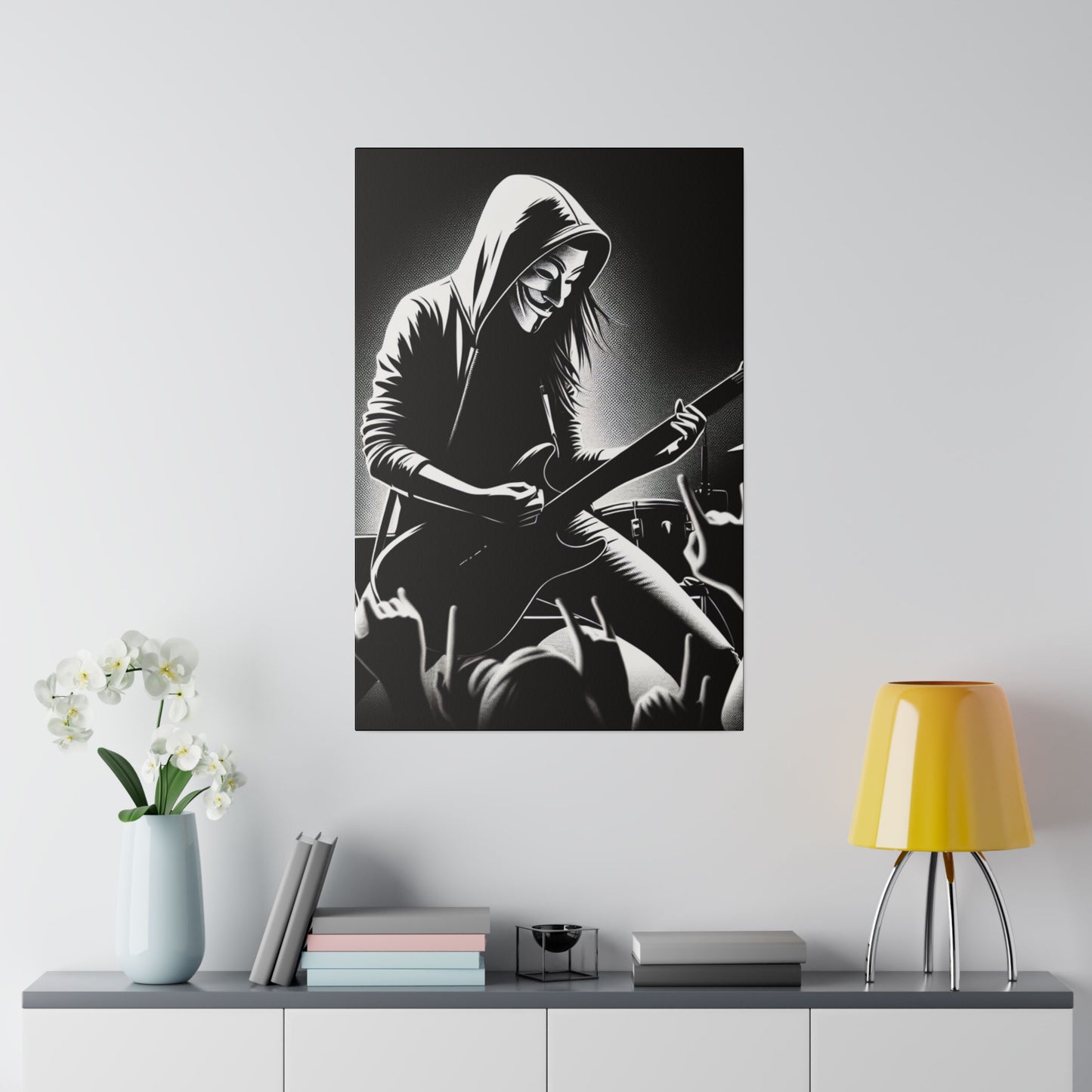 3569Z - music art work, rockstar gifts, musician gift ideas, guitar art work, guitar artwork, guitar wall art canvas, playing guitar, decor