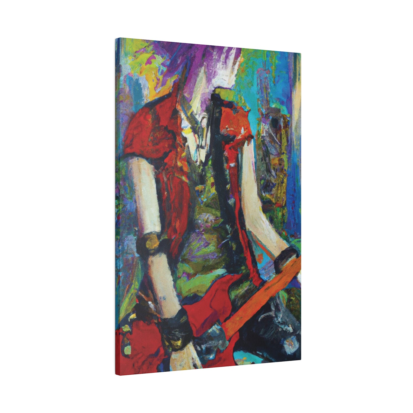 2205O - Rockstar Oil Painting Style Print | Poster | Home Decor | Wall Art | Music Art | Canvas