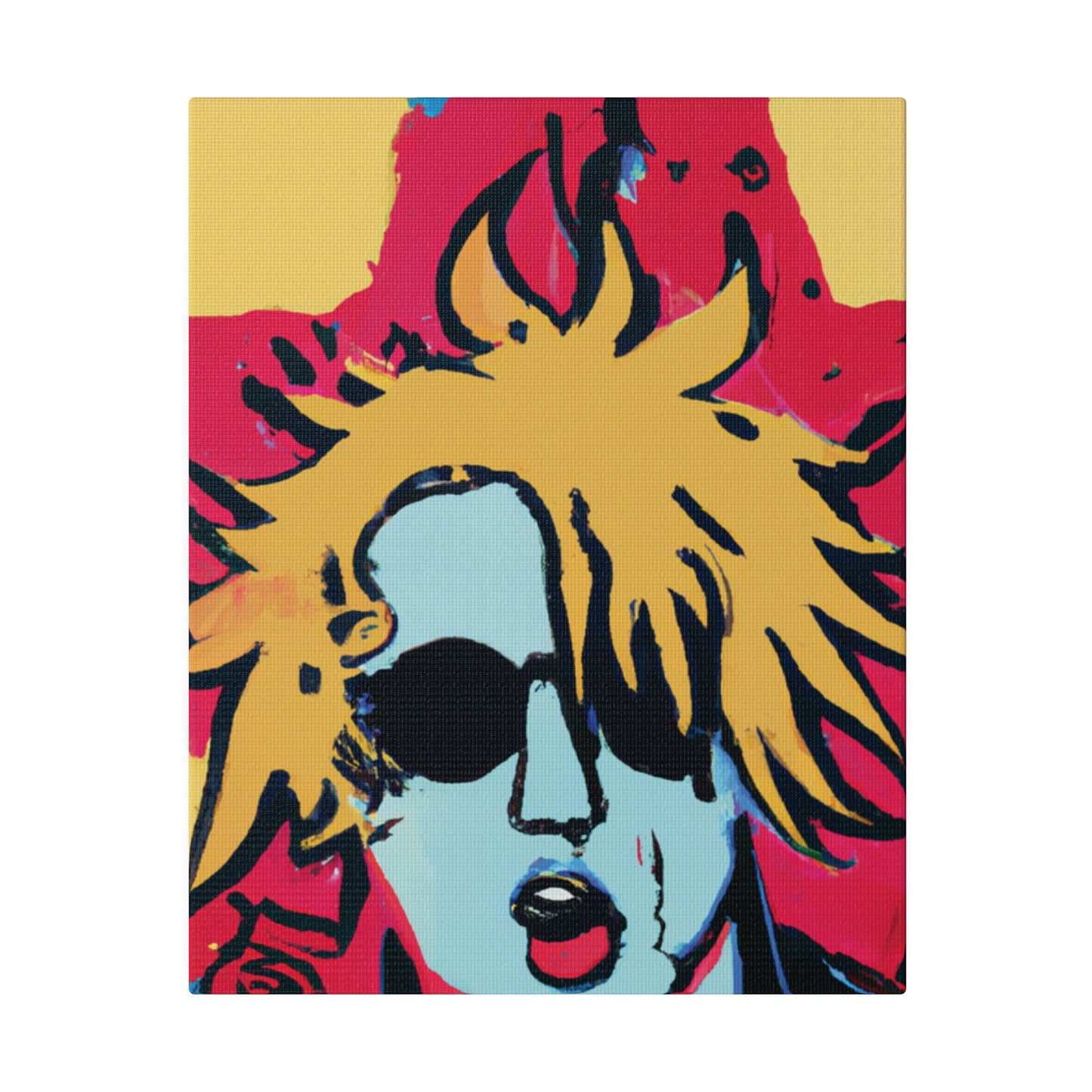 8143X - Rockstar Painting Print | Face | Abstract | Poster | Home Decor | Wall Art | Music Art | Canvas