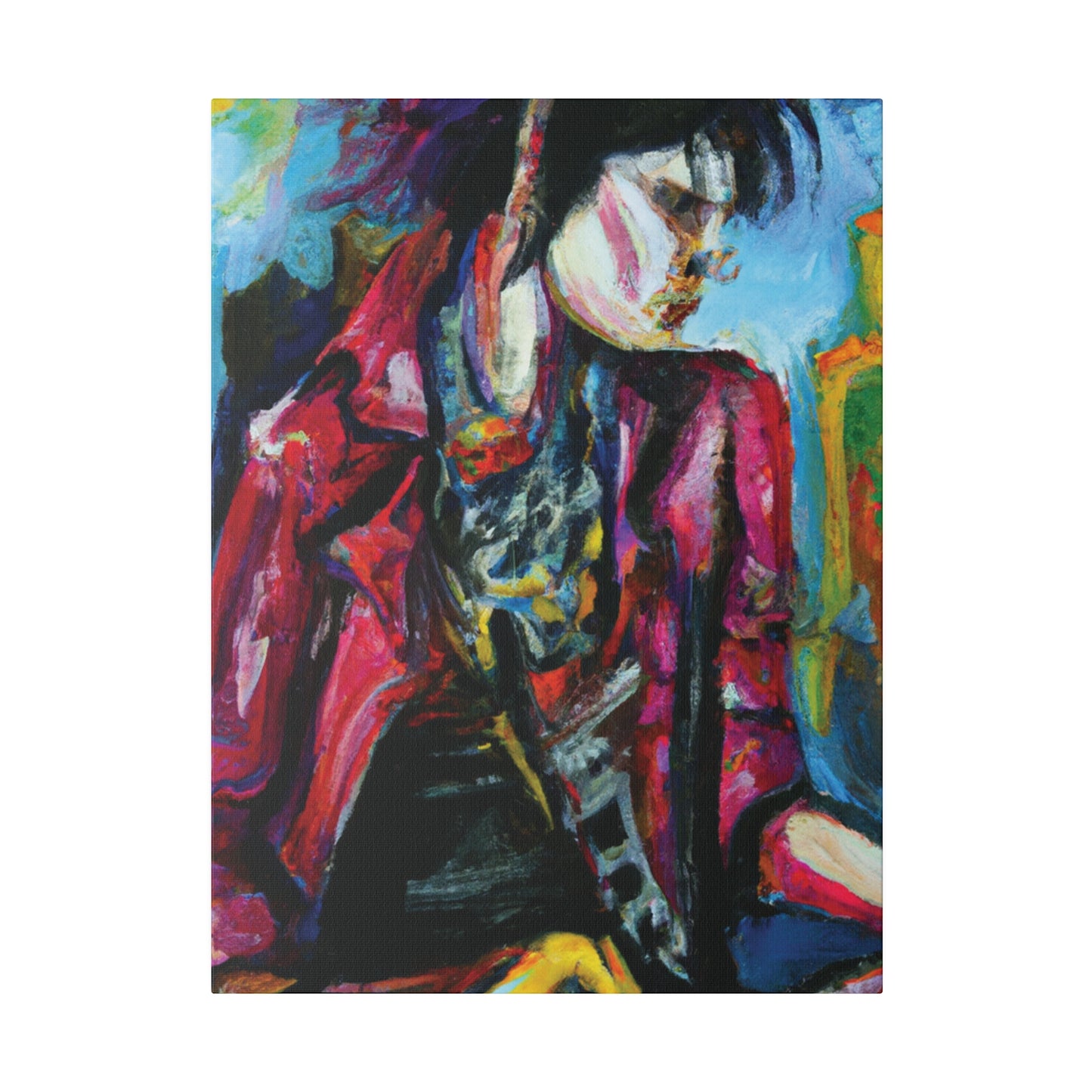 7152R - Rockstar Oil Painting Style Print | Poster | Home Decor | Wall Art | Music Art | Canvas