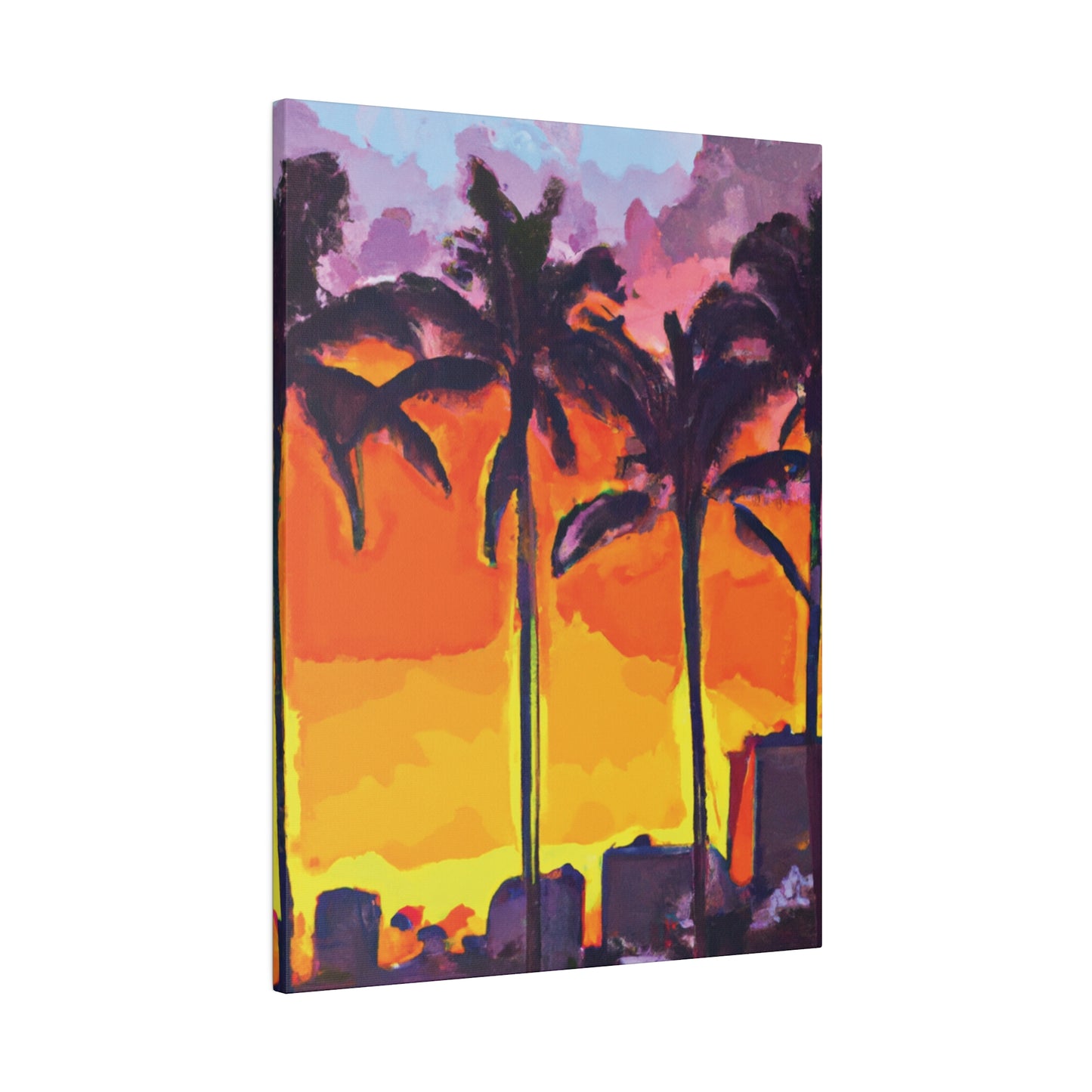 7392A - Miami Beach Sunset Painting Print | Miami | Beach | Sunset | Poster | Home Decor | Wall Art | Canvas