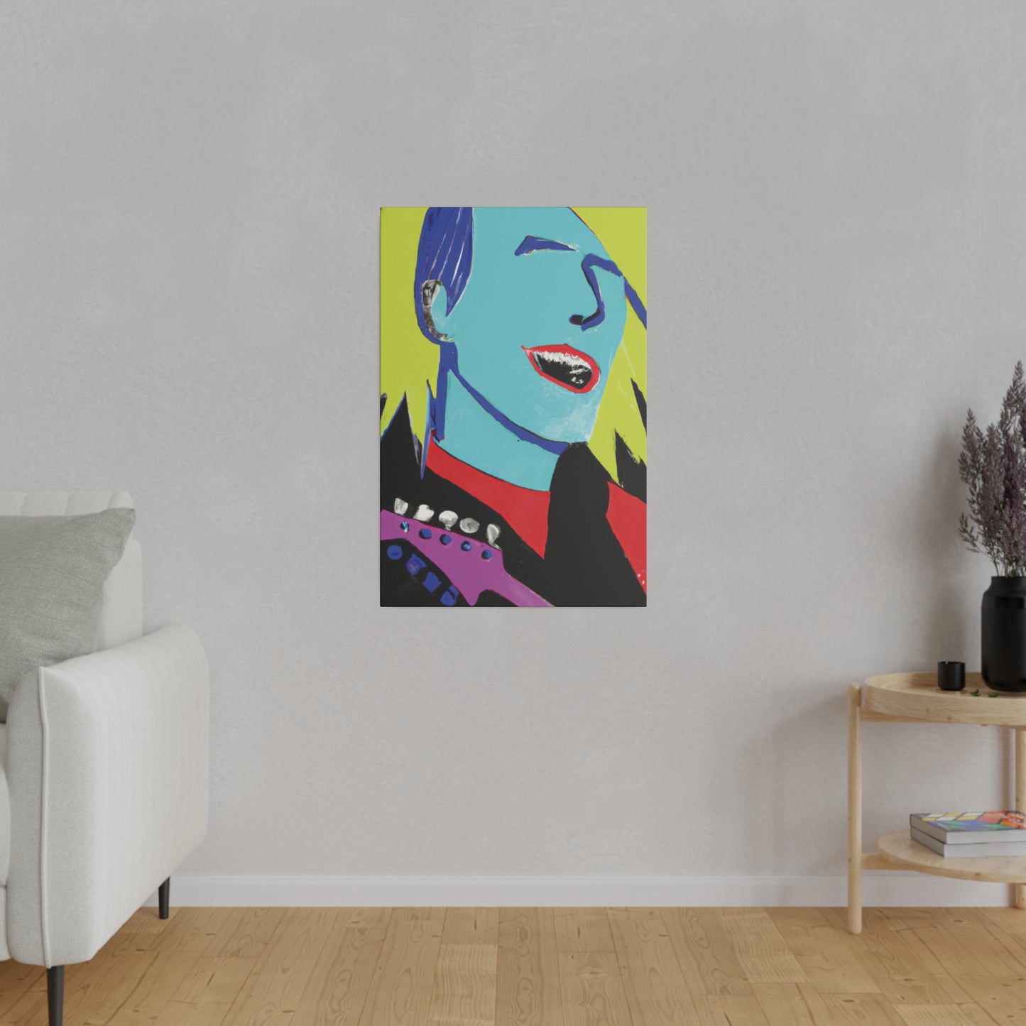 6451X - Rockstar Painting Print | Face | Abstract | Poster | Home Decor | Wall Art | Music Art | Canvas