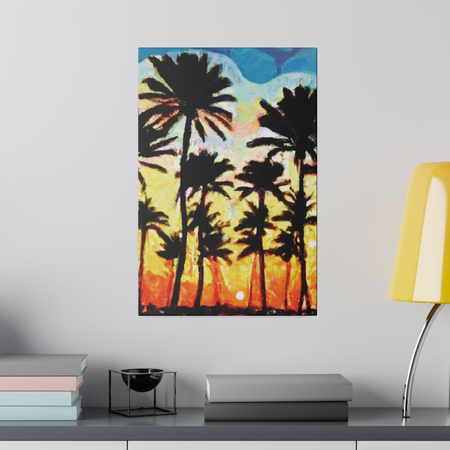 4555V - Miami Beach Sunset Painting Print | Miami | Beach | Sunset | Poster | Home Decor | Wall Art | Canvas