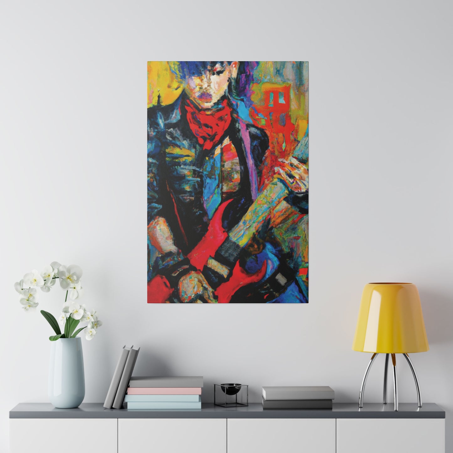 8732A - Rockstar Oil Painting Style Print | Poster | Home Decor | Wall Art | Music Art | Canvas