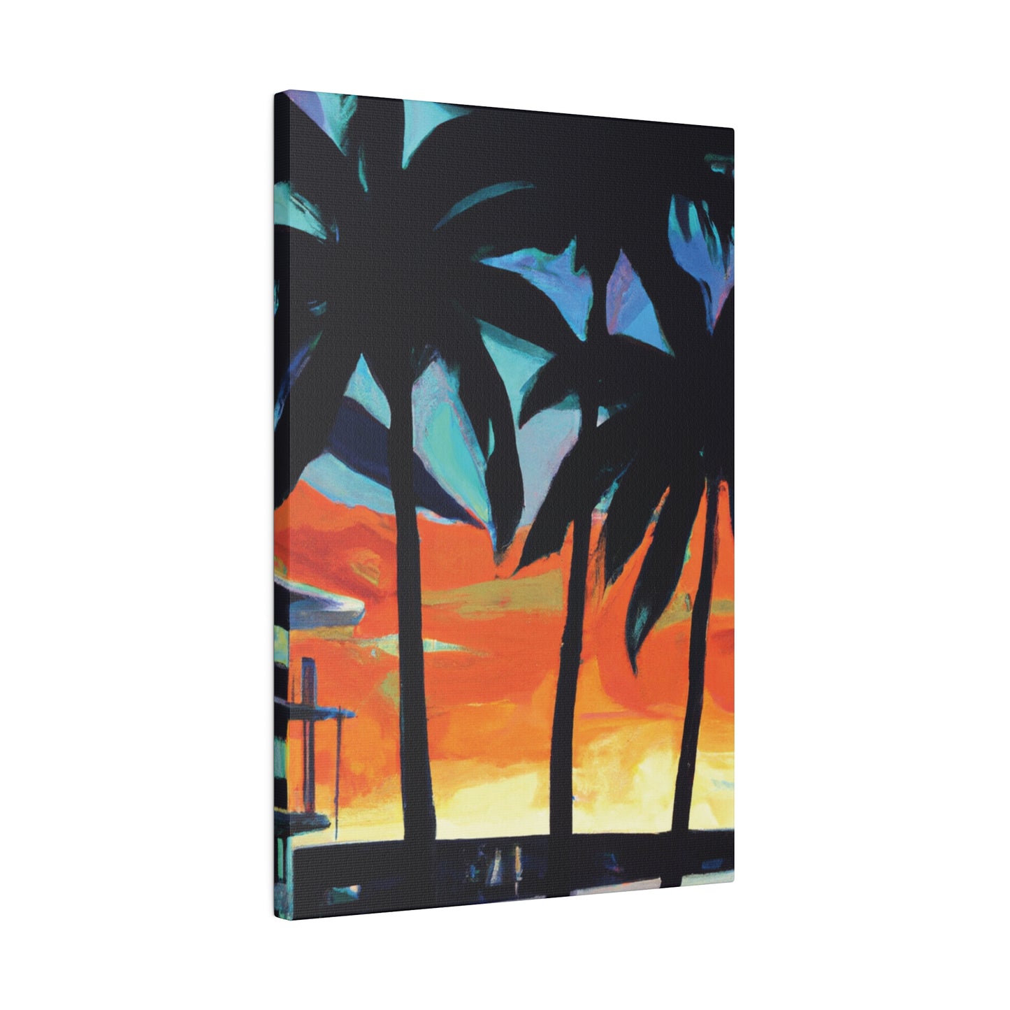 4567W - Miami Beach Sunset Painting Print | Miami | Beach | Sunset | Poster | Home Decor | Wall Art | Canvas