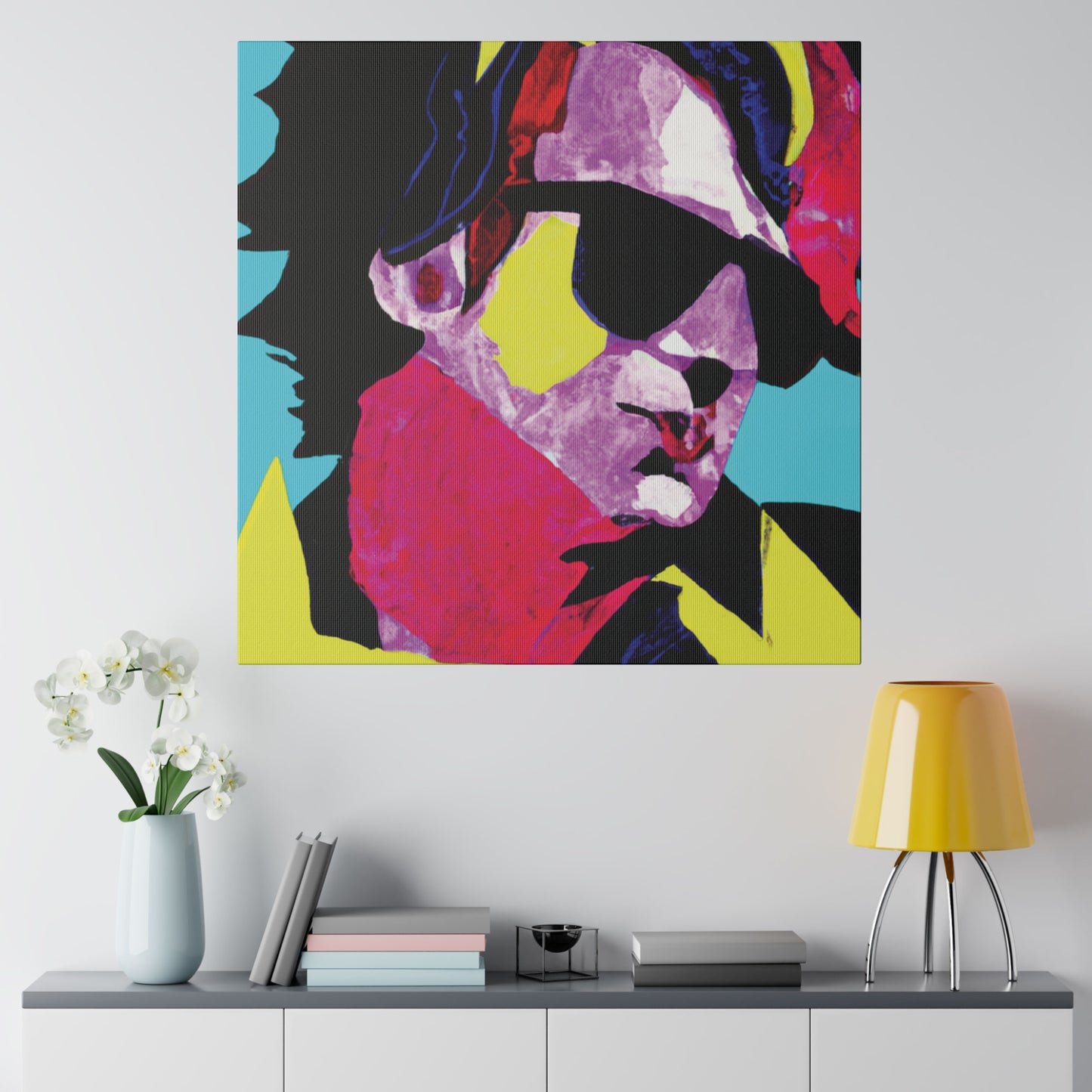 6749z - Rockstar Painting Print | Face | Abstract | Poster | Home Decor | Wall Art | Music Art | Canvas