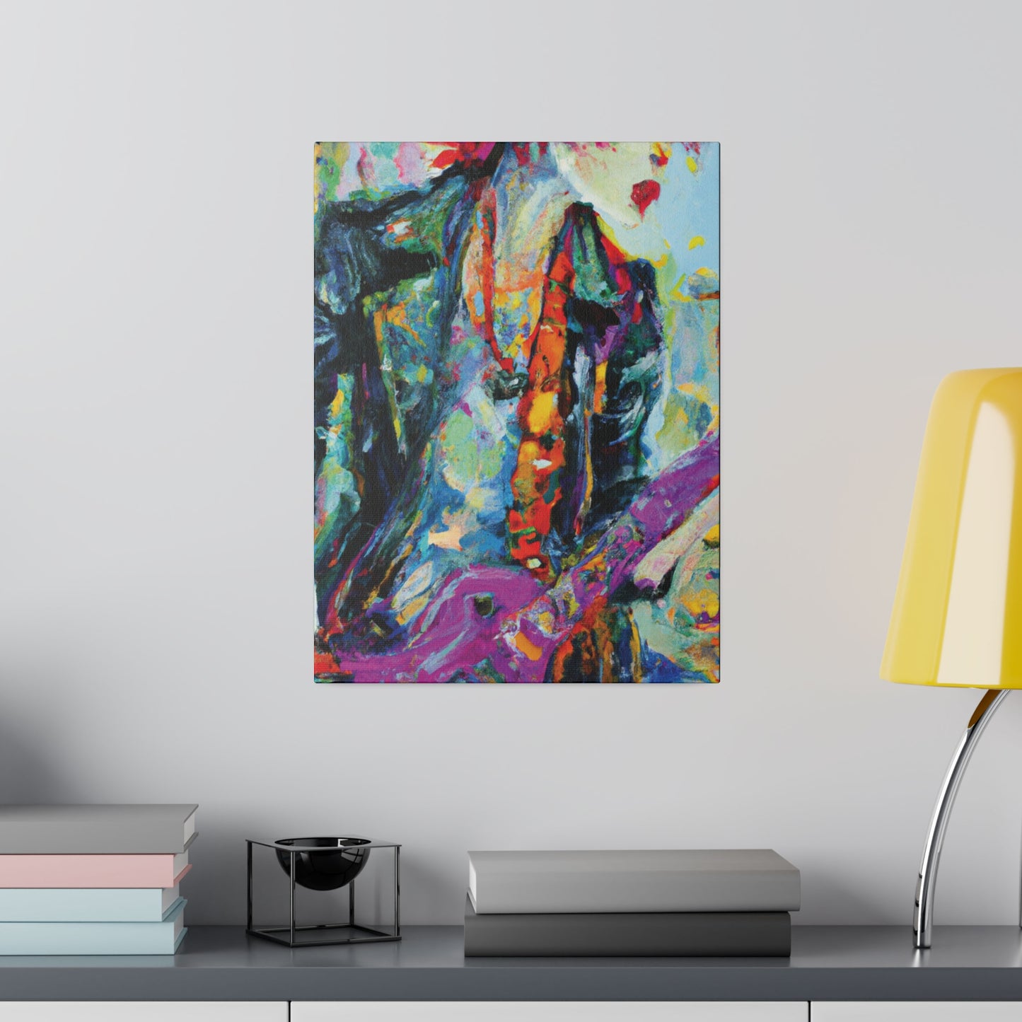 9351Q - Rockstar Oil Painting Style Print | Poster | Home Decor | Wall Art | Music Art | Canvas