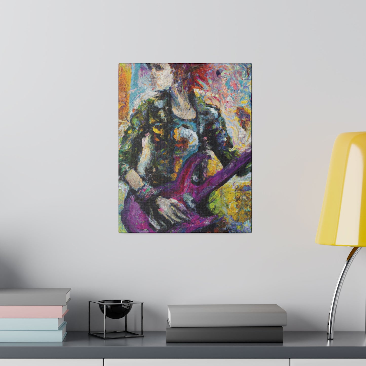 5487U - Rockstar Oil Painting Style Print | Poster | Home Decor | Wall Art | Music Art | Canvas