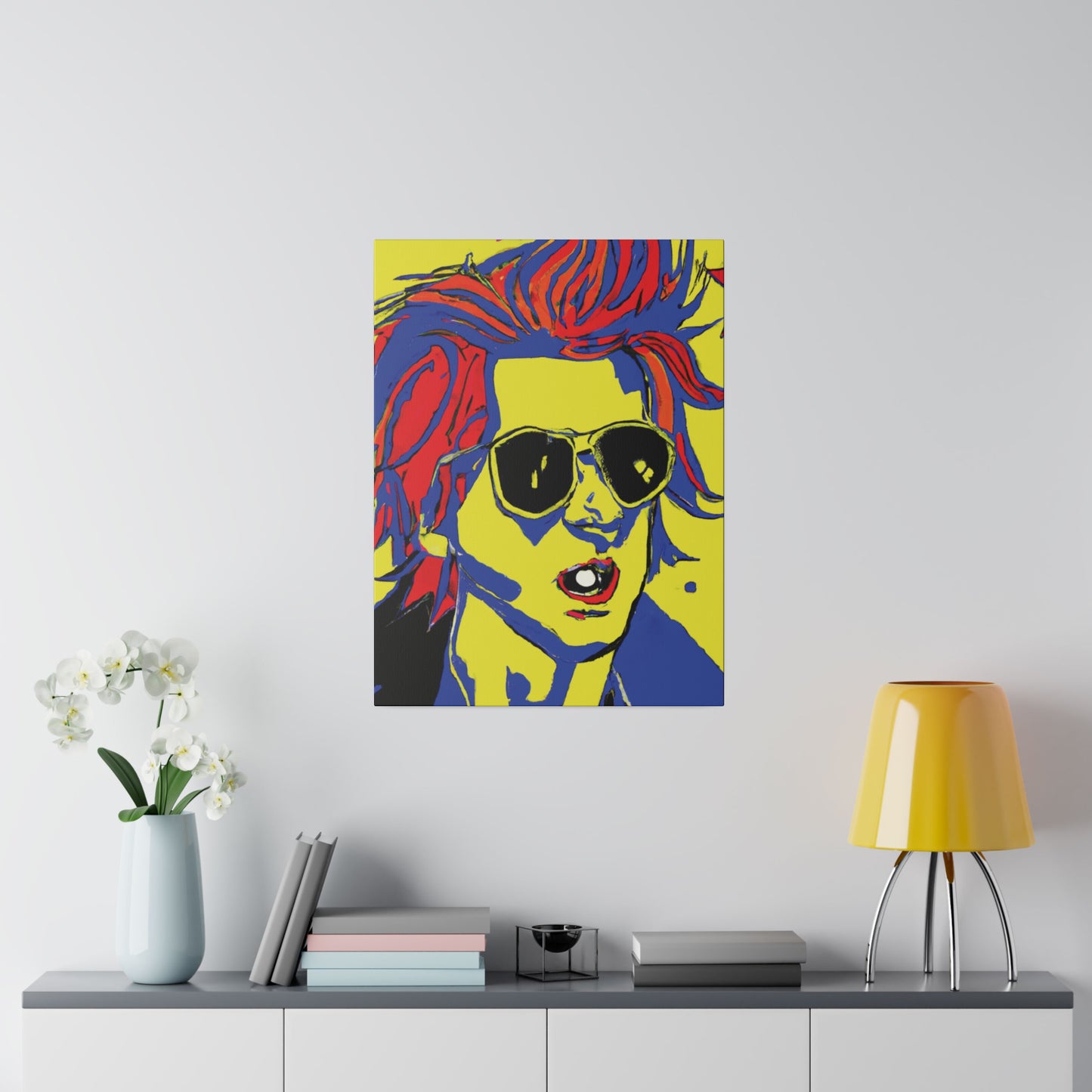 7446Z - Rockstar Painting Print | Face | Abstract | Poster | Home Decor | Wall Art | Music Art | Canvas