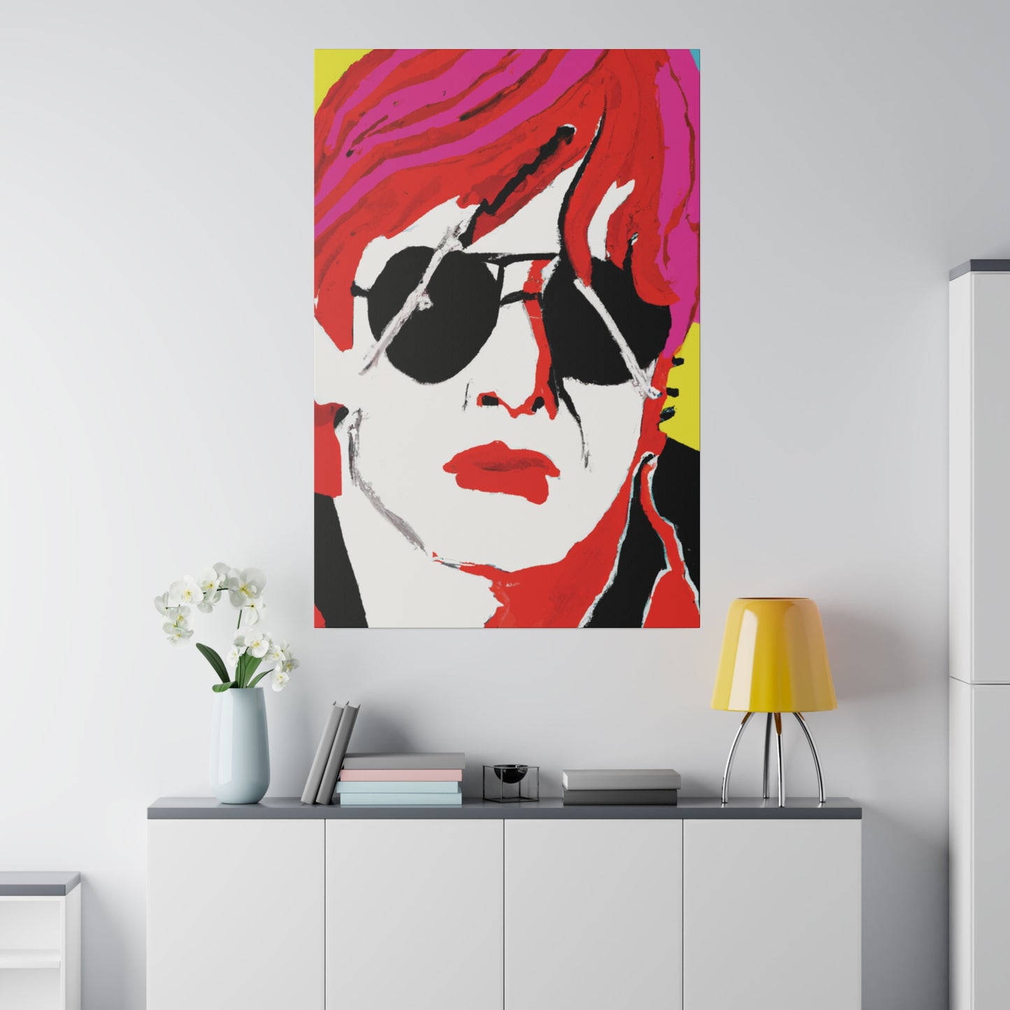 6831H - Rockstar Painting Print | Face | Abstract | Poster | Home Decor | Wall Art | Music Art | Canvas