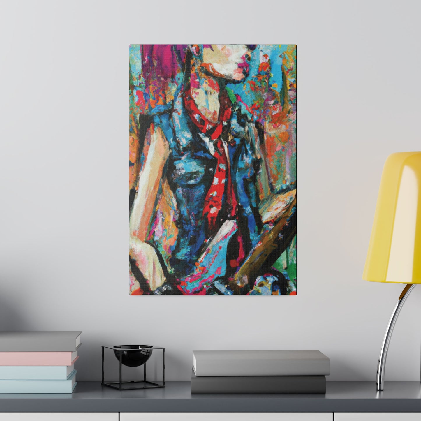 9405R - Rockstar Oil Painting Style Print | Poster | Home Decor | Wall Art | Music Art | Canvas