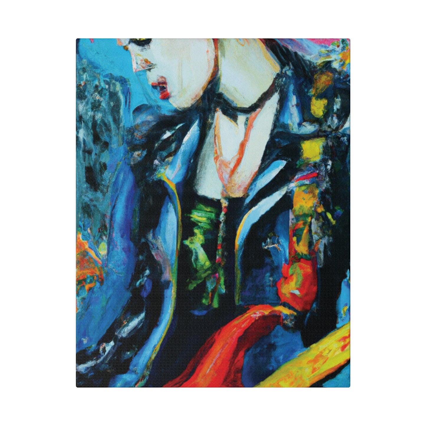 8900A - Rockstar Oil Painting Style Print | Poster | Home Decor | Wall Art | Music Art | Canvas
