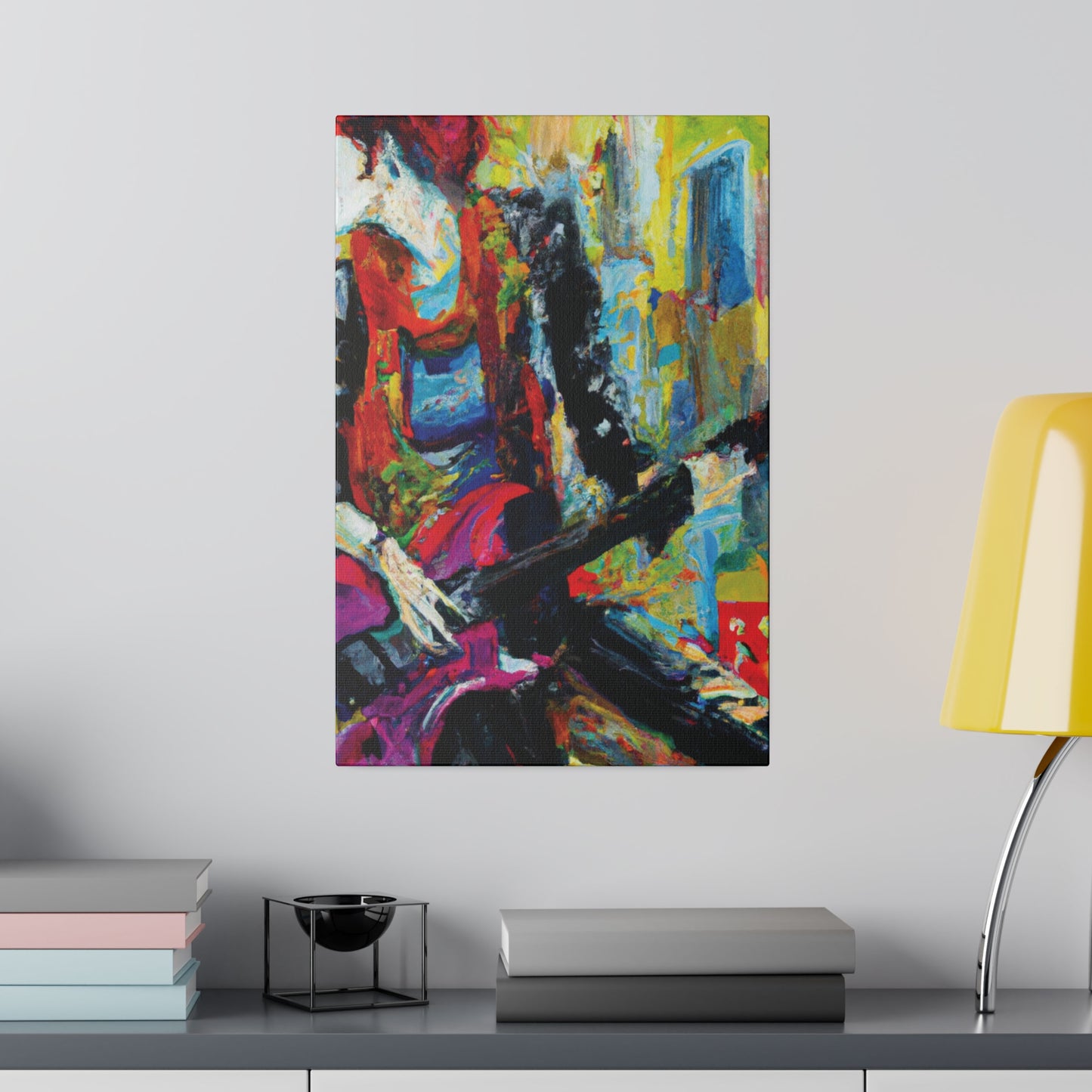 7692O - Rockstar Oil Painting Style Print | Poster | Home Decor | Wall Art | Music Art | Canvas