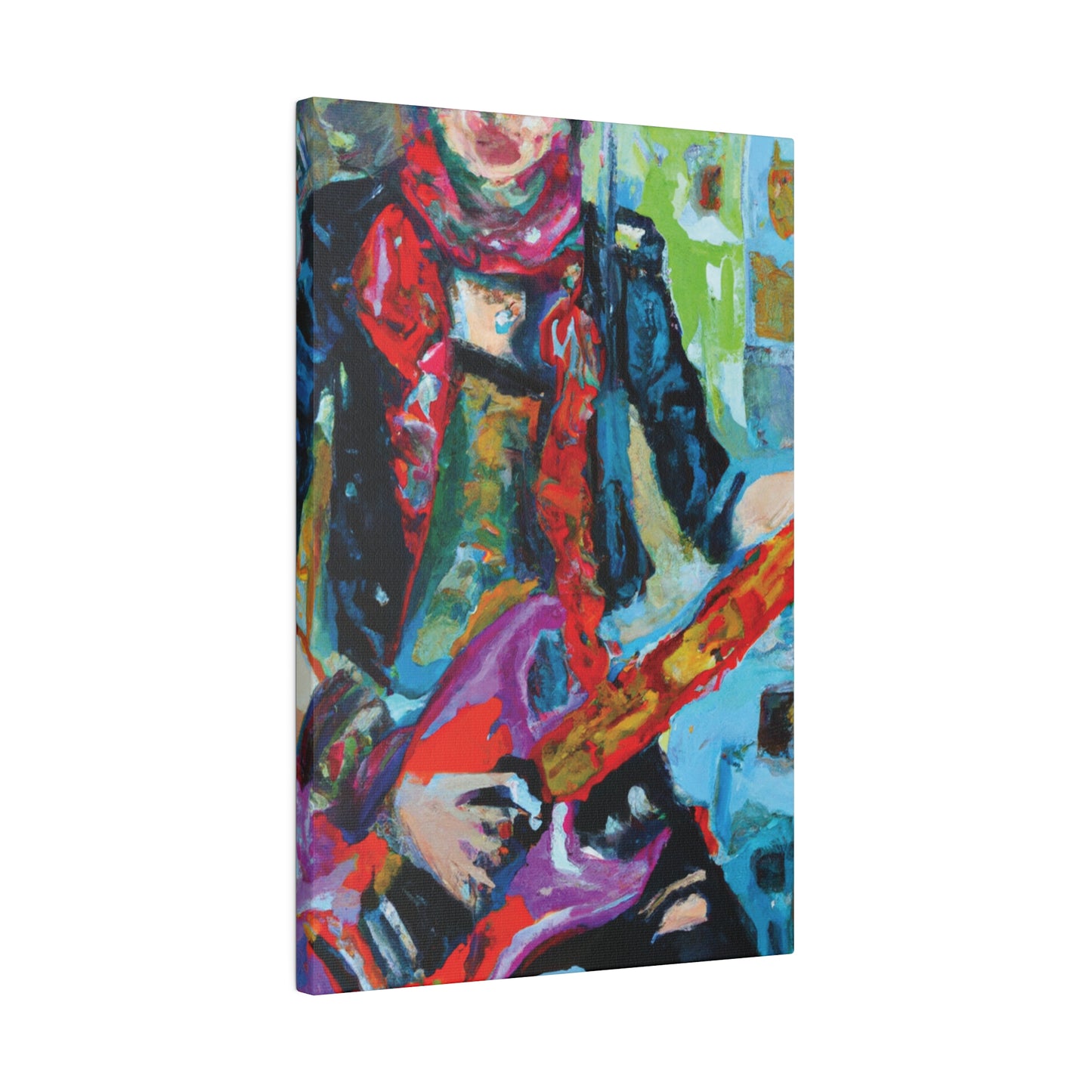 4286K - Rockstar Oil Painting Style Print | Poster | Home Decor | Wall Art | Music Art | Canvas