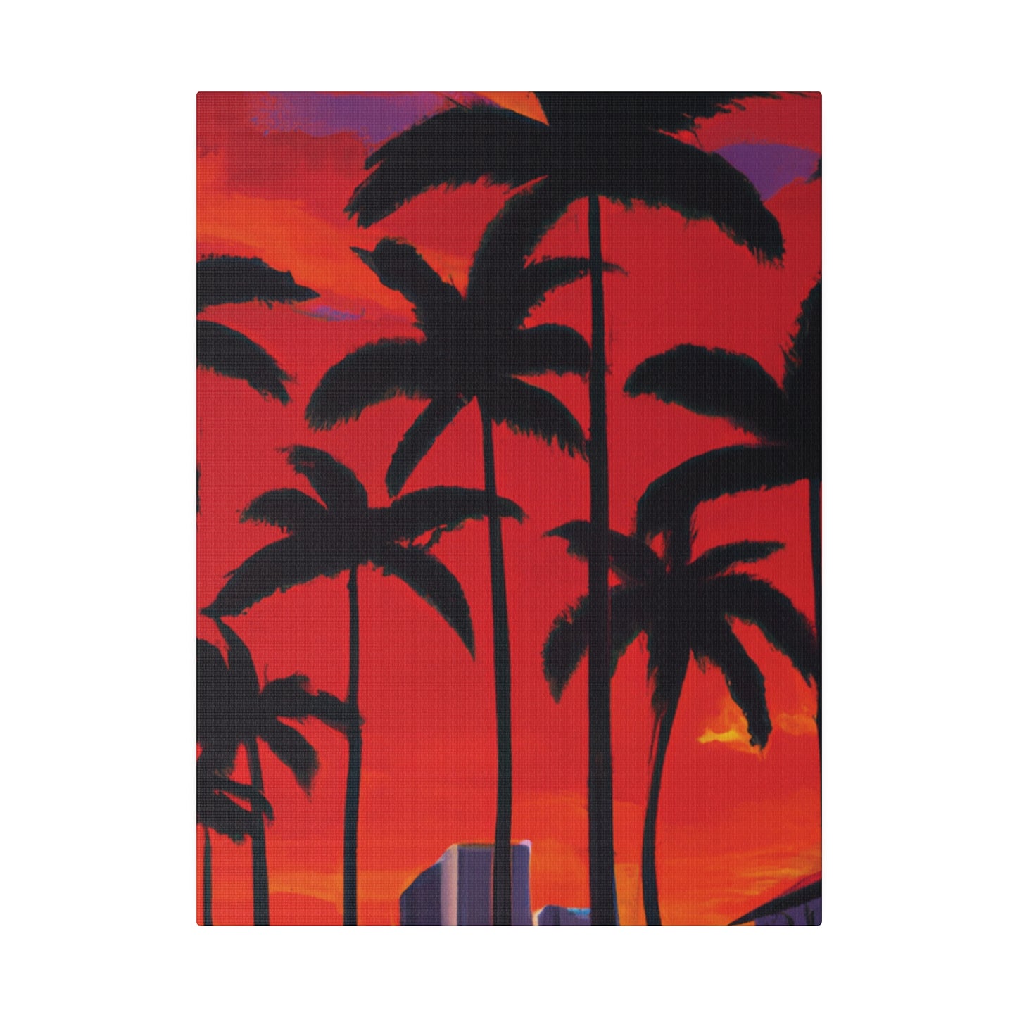 7261M - Miami Beach Sunset Painting Print | Miami | Beach | Sunset | Poster | Home Decor | Wall Art | Canvas