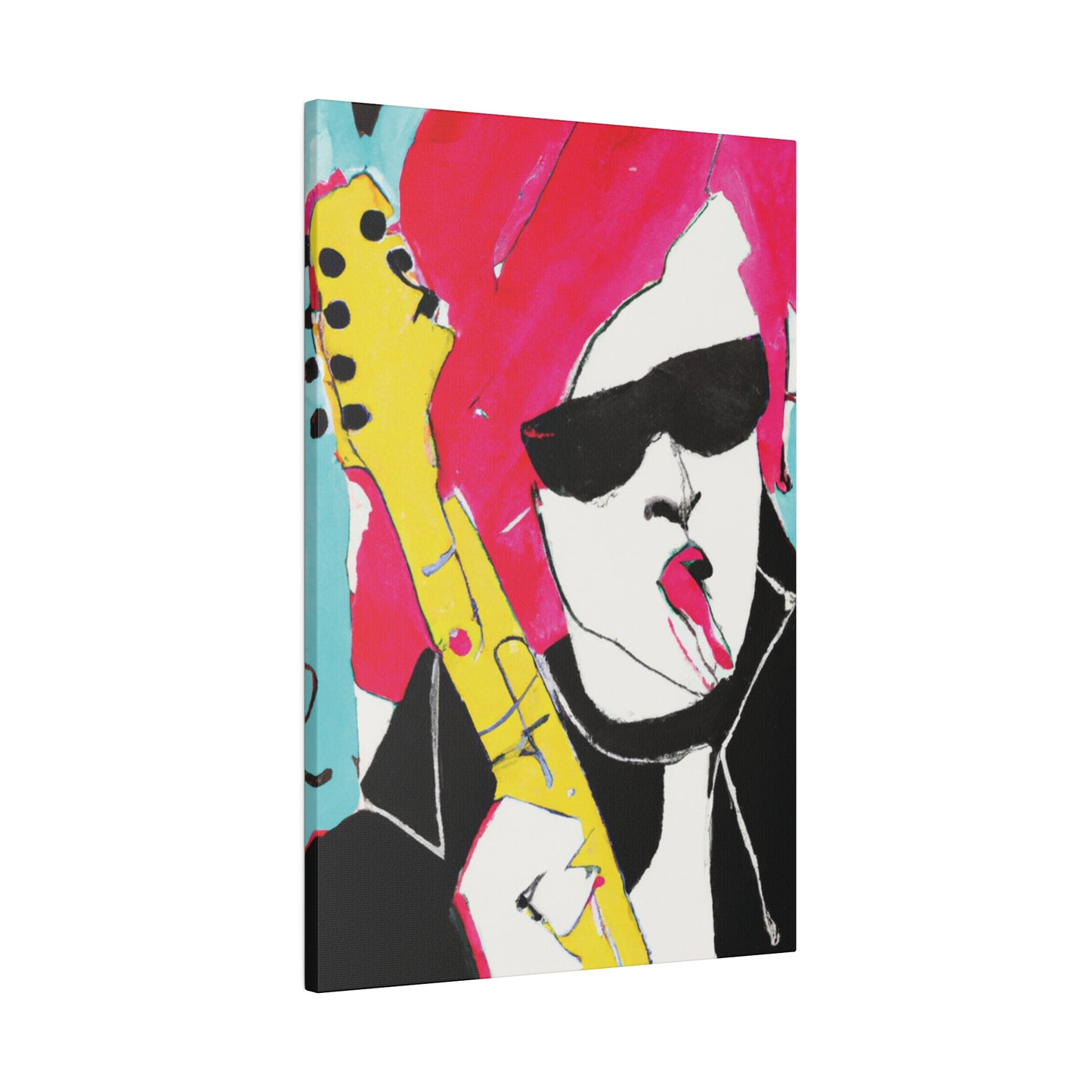 8791V - Rockstar Painting Print | Face | Abstract | Poster | Home Decor | Wall Art | Music Art | Canvas