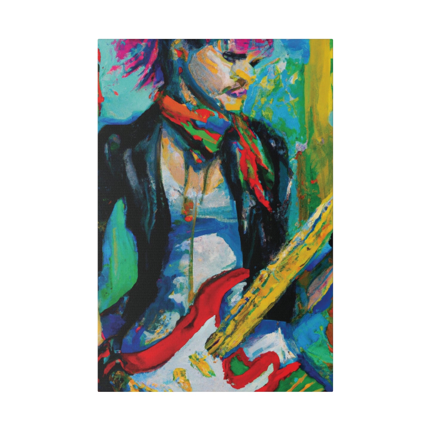 7264L - Rockstar Oil Painting Style Print | Poster | Home Decor | Wall Art | Music Art | Canvas