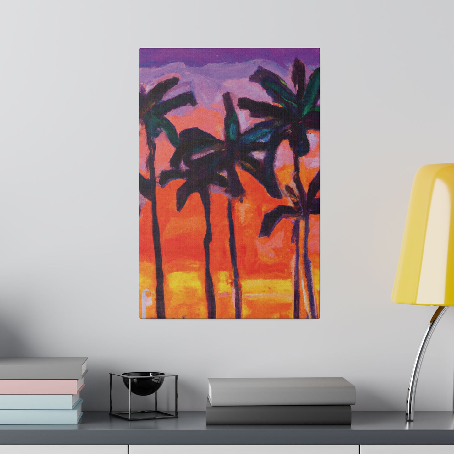 5618V - Miami Beach Sunset Painting Print | Miami | Beach | Sunset | Poster | Home Decor | Wall Art | Canvas