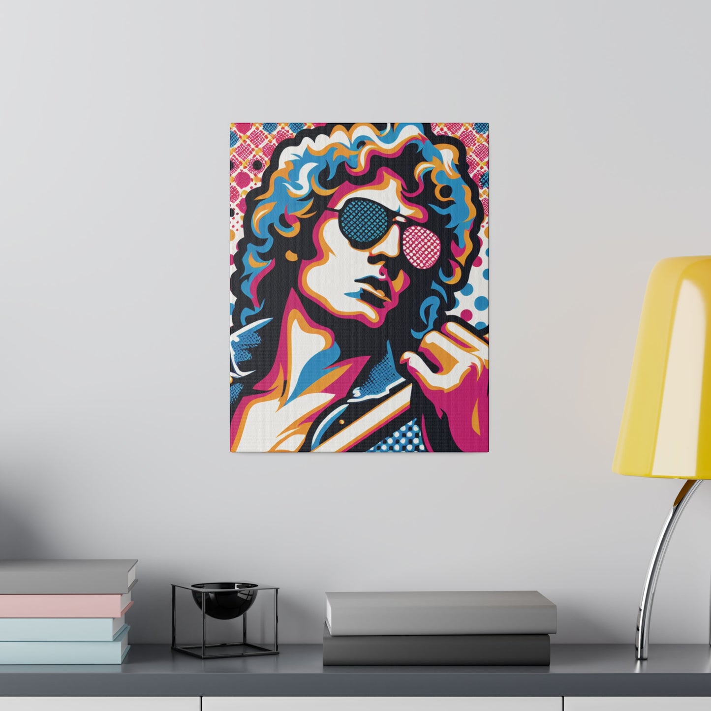 3572X - Rockstar Painting Print | Face | Abstract | Poster | Home Decor | Wall Art | Music Art | Canvas