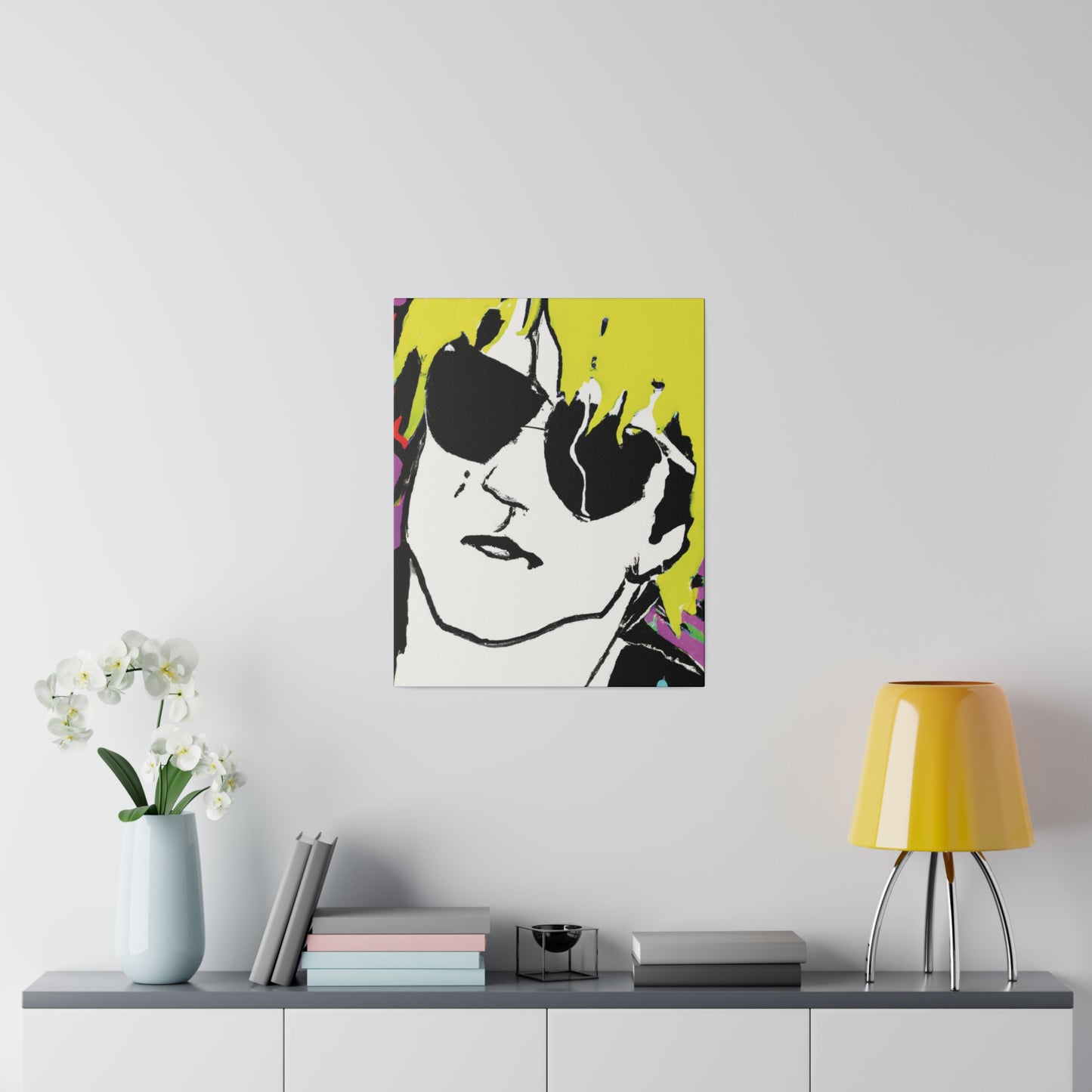 347H - Rockstar Painting Print | Face | Abstract | Poster | Home Decor | Wall Art | Music Art | Canvas