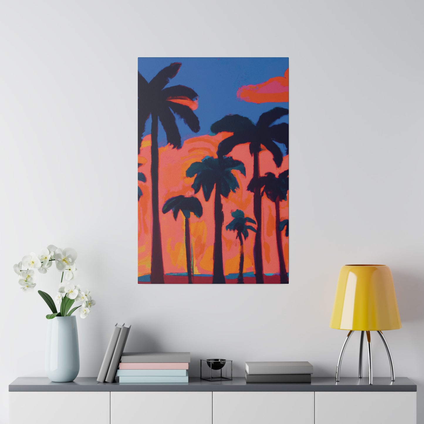 3239C - Miami Beach Sunset Painting Print | Miami | Beach | Sunset | Poster | Home Decor | Wall Art | Canvas