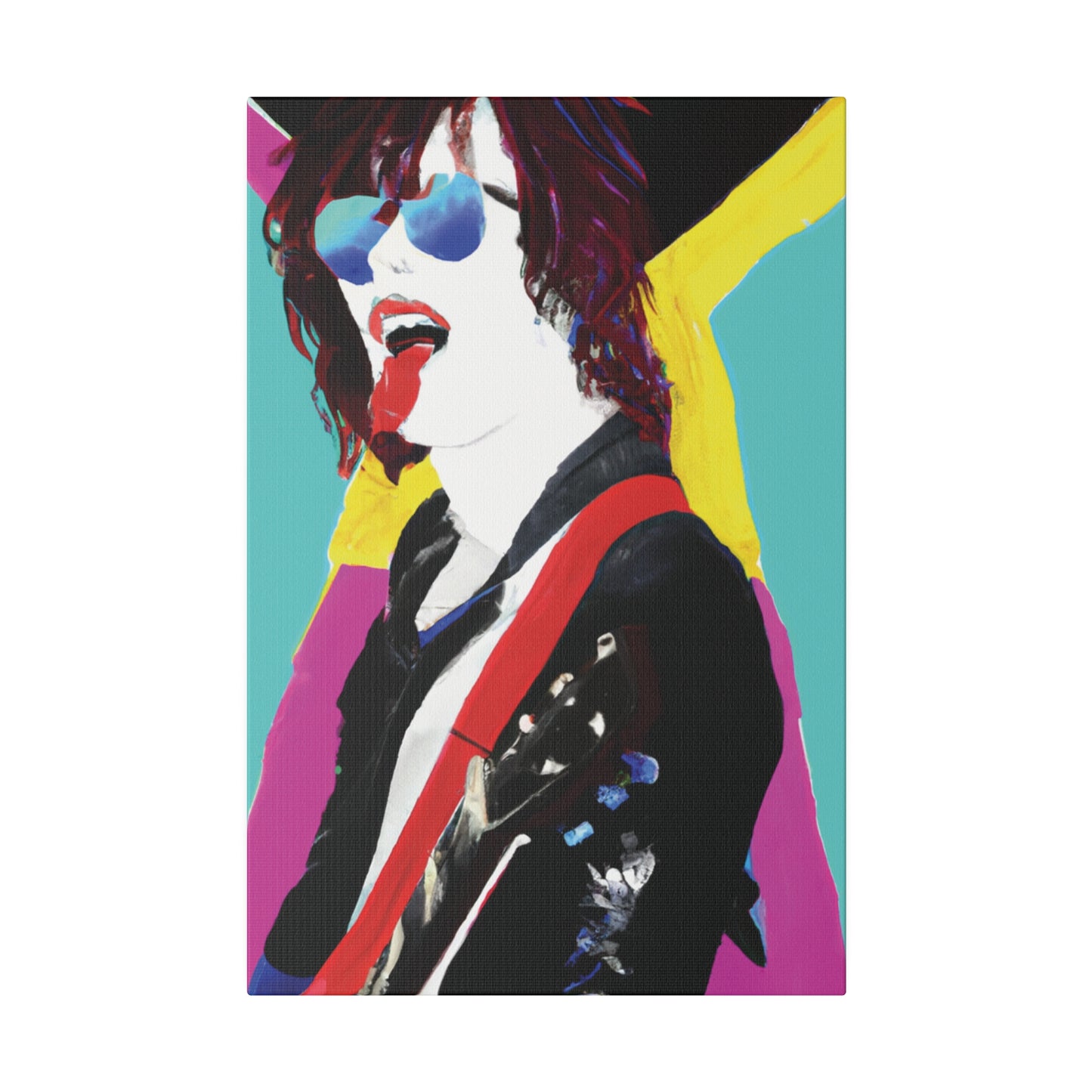 8865A - Rockstar Painting Print | Face | Abstract | Poster | Home Decor | Wall Art | Music Art | Canvas