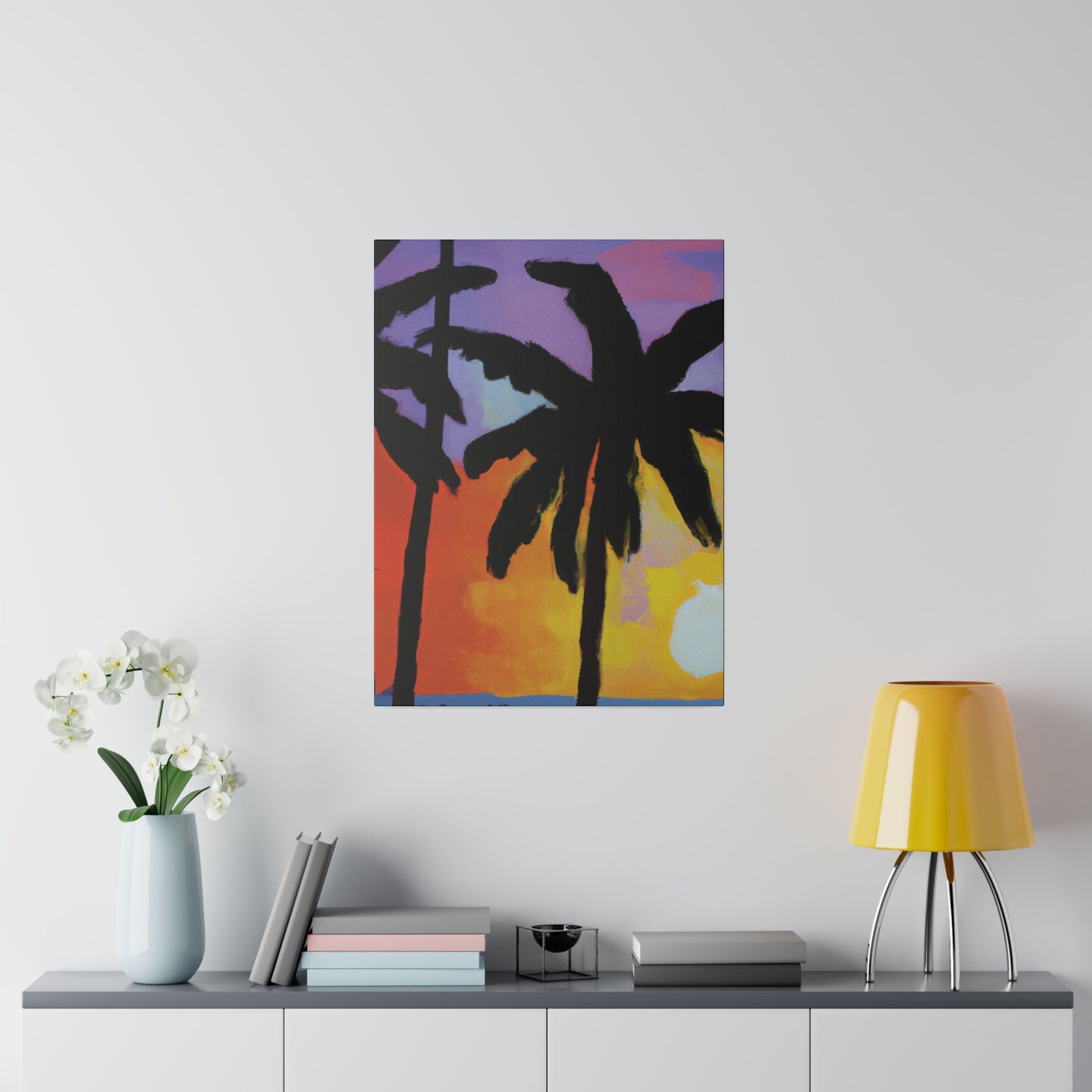 8594V - Miami Beach Sunset Painting Print | Miami | Beach | Sunset | Poster | Home Decor | Wall Art | Canvas