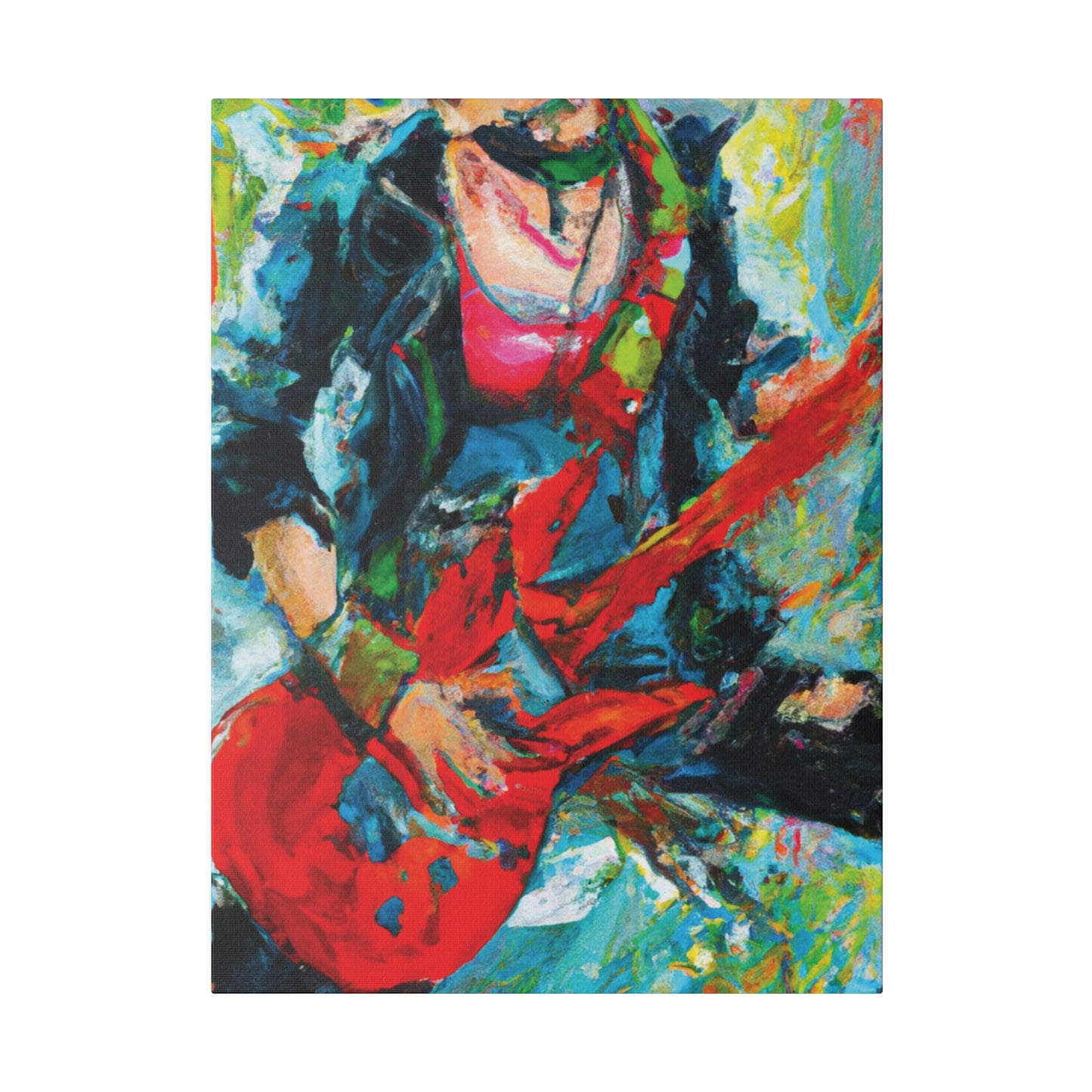 7746Y - Rockstar Oil Painting Style Print | Poster | Home Decor | Wall Art | Music Art | Canvas