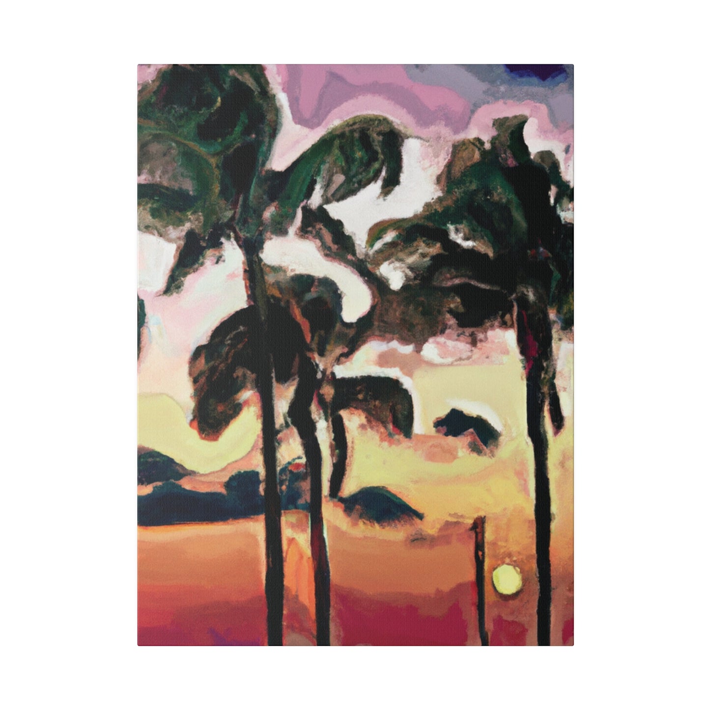 8274F - Miami Beach Sunset Painting Print | Miami | Beach | Sunset | Poster | Home Decor | Wall Art | Canvas