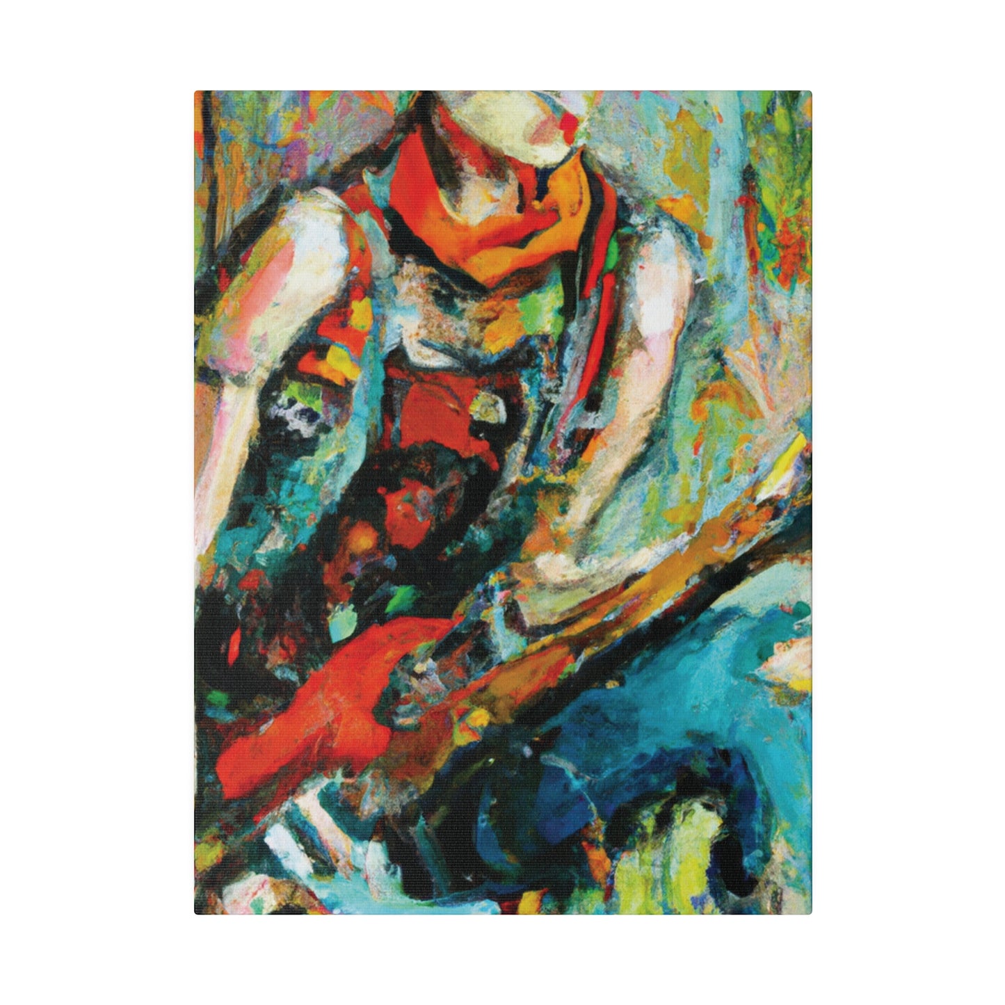 7494M - Rockstar Oil Painting Style Print | Poster | Home Decor | Wall Art | Music Art | Canvas