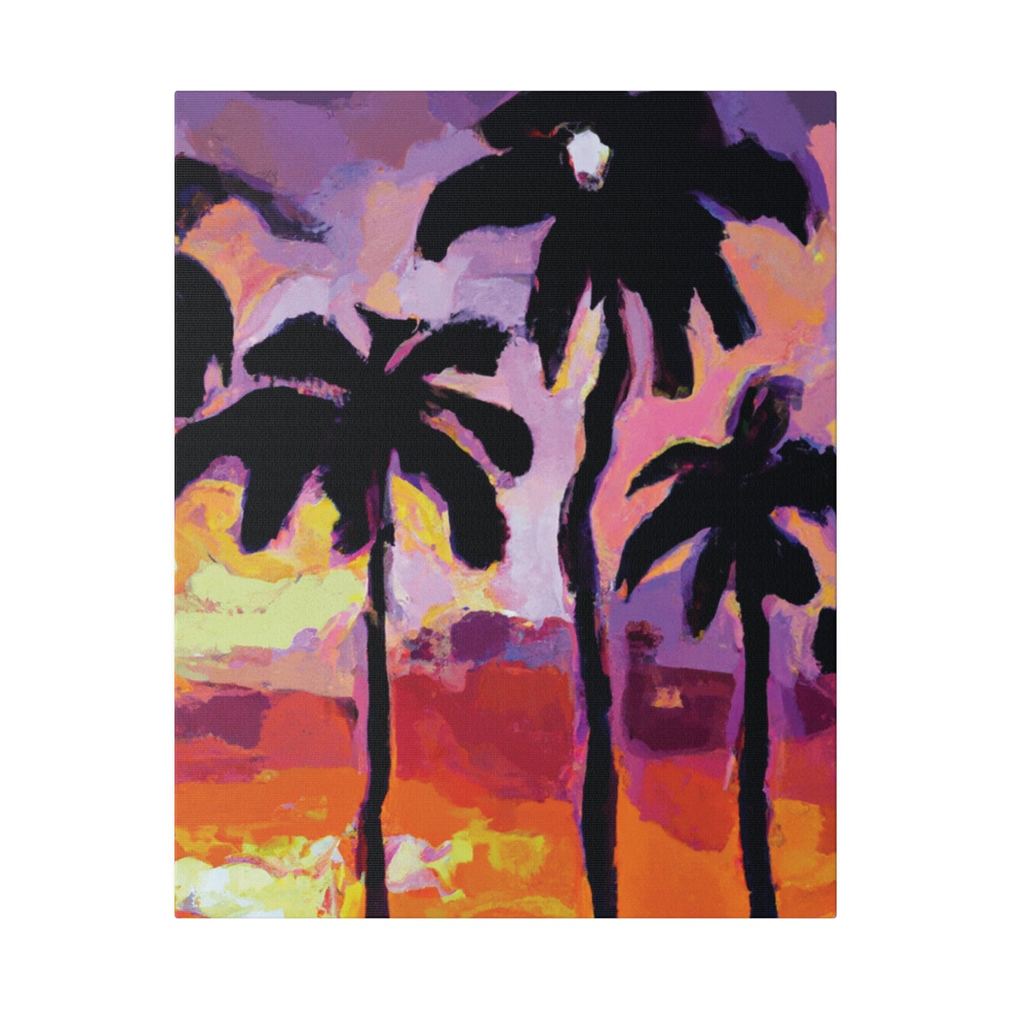 7449F - Miami Beach Sunset Painting Print | Miami | Beach | Sunset | Poster | Home Decor | Wall Art | Canvas