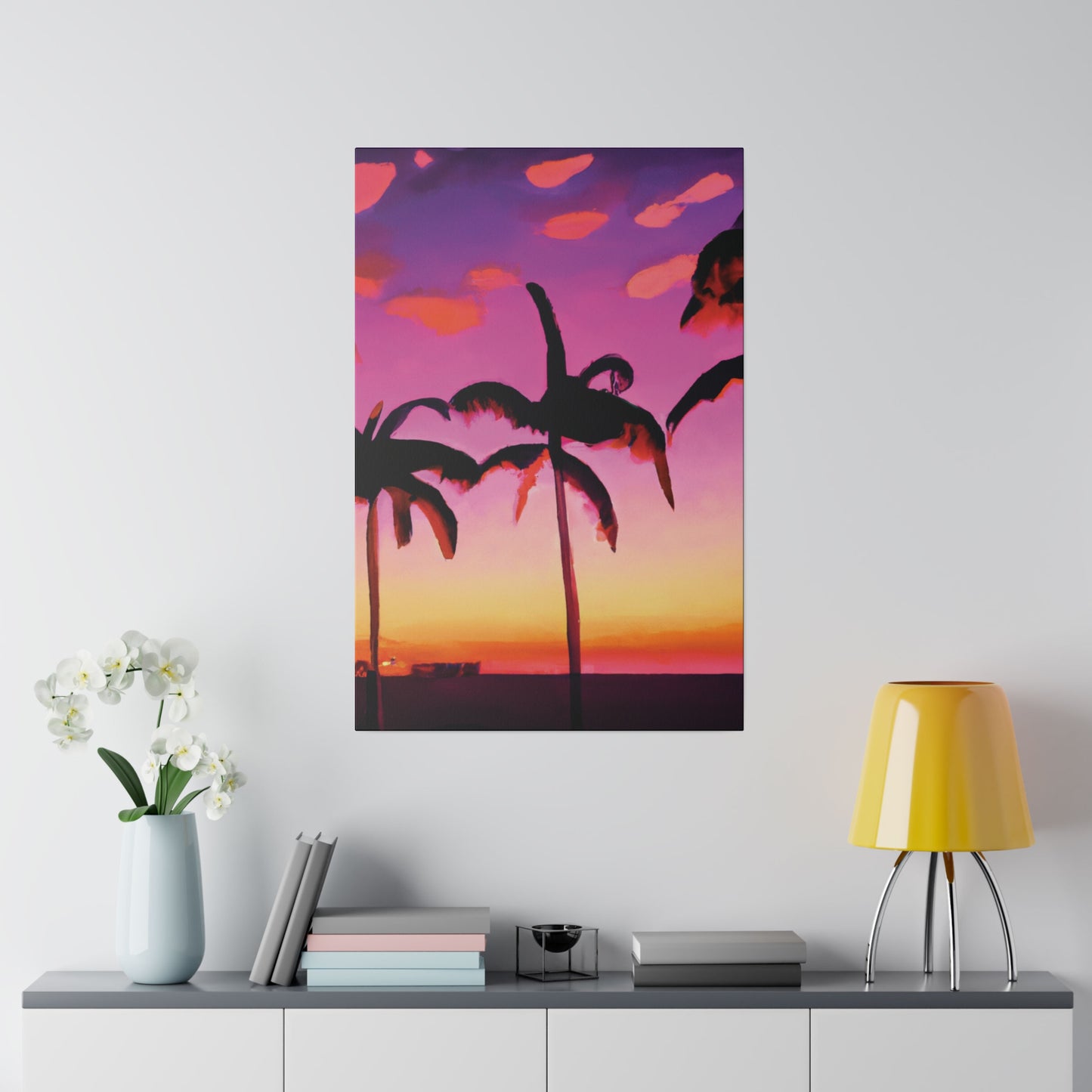 5426A - Miami Beach Sunset Painting Print | Miami | Beach | Sunset | Poster | Home Decor | Wall Art | Canvas