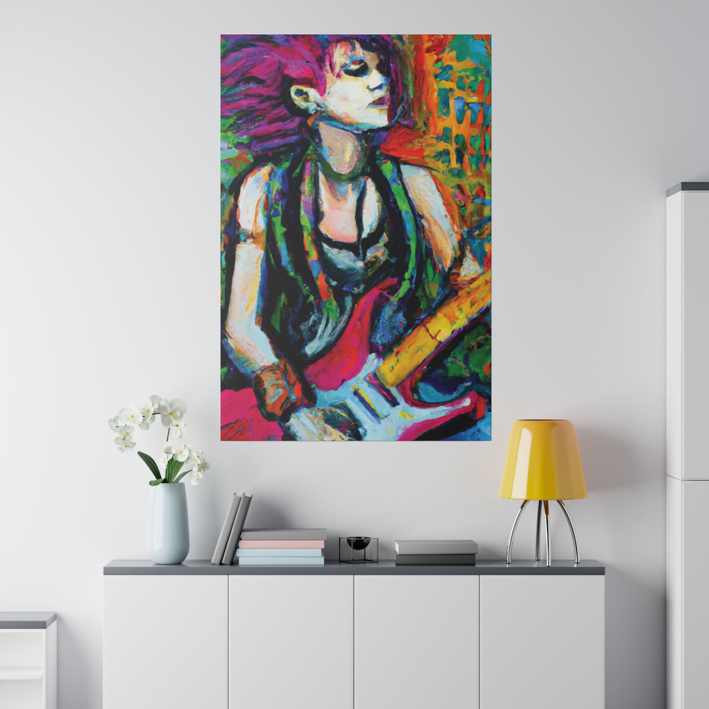 9572N - Rockstar Oil Painting Style Print | Poster | Home Decor | Wall Art | Music Art | Canvas