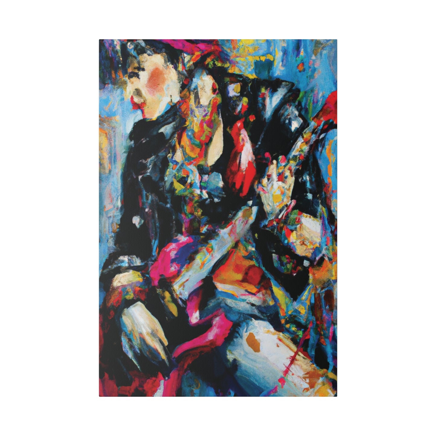 7248A - Rockstar Oil Painting Style Print | Poster | Home Decor | Wall Art | Music Art | Canvas