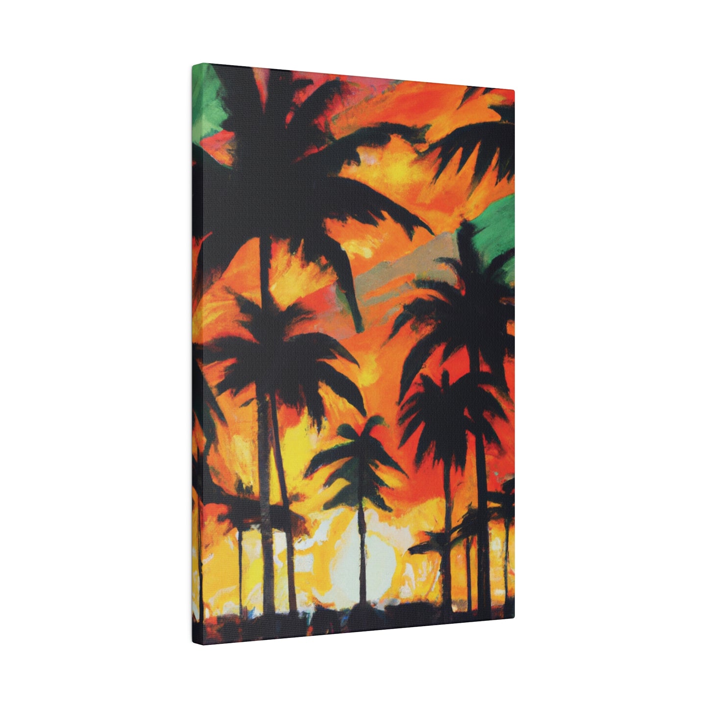 4567E - Miami Beach Sunset Painting Print | Miami | Beach | Sunset | Poster | Home Decor | Wall Art | Canvas