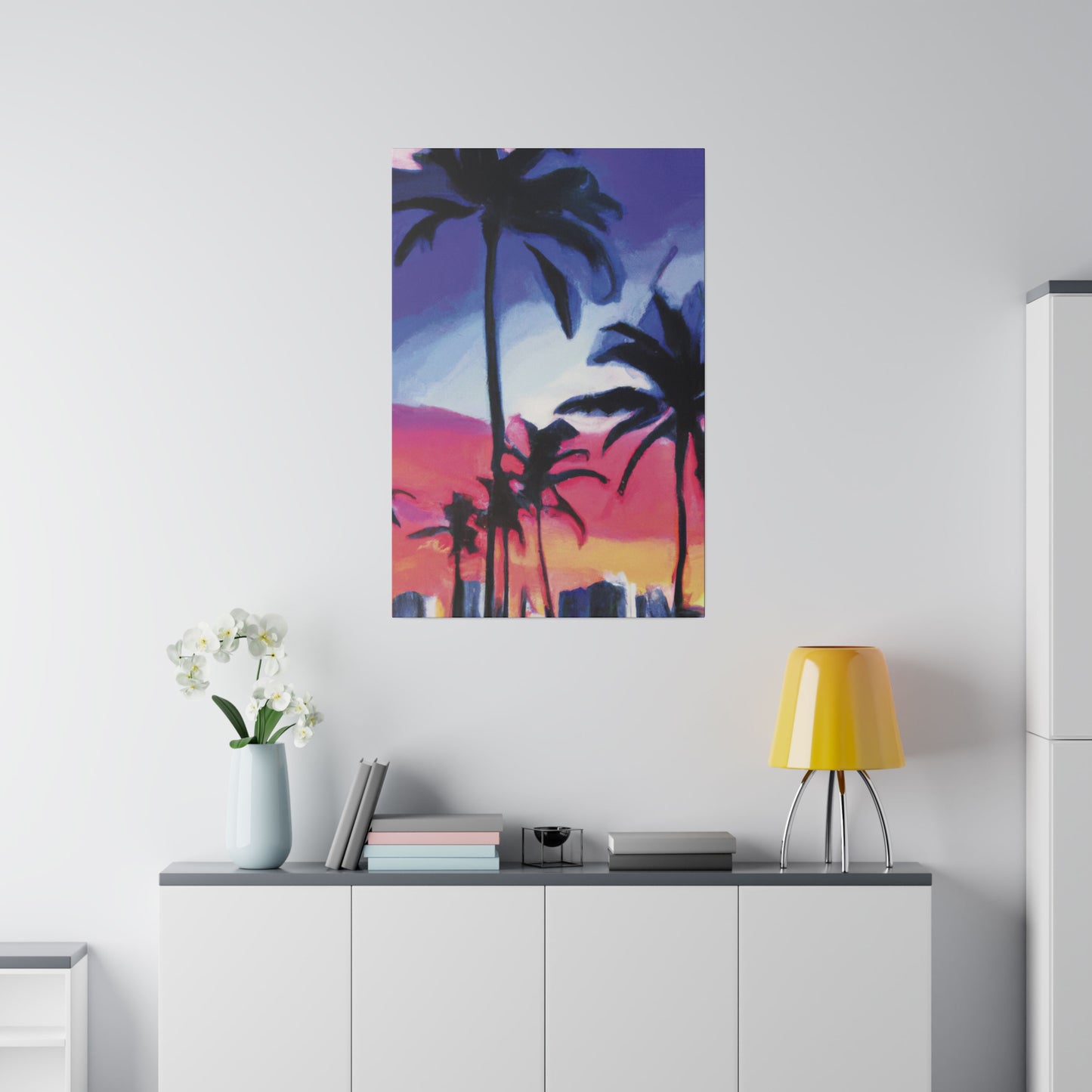 7473F - Miami Beach Sunset Painting Print | Miami | Beach | Sunset | Poster | Home Decor | Wall Art | Canvas