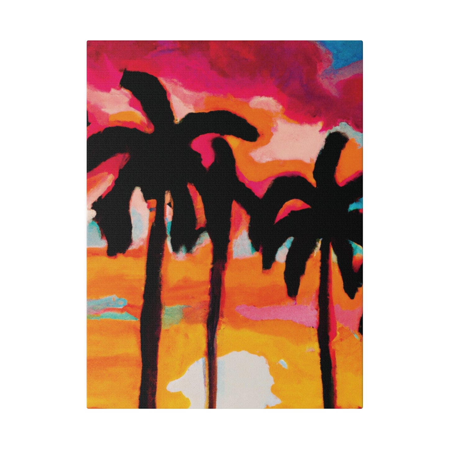 4763O - Miami Beach Sunset Painting Print | Miami | Beach | Sunset | Poster | Home Decor | Wall Art | Canvas