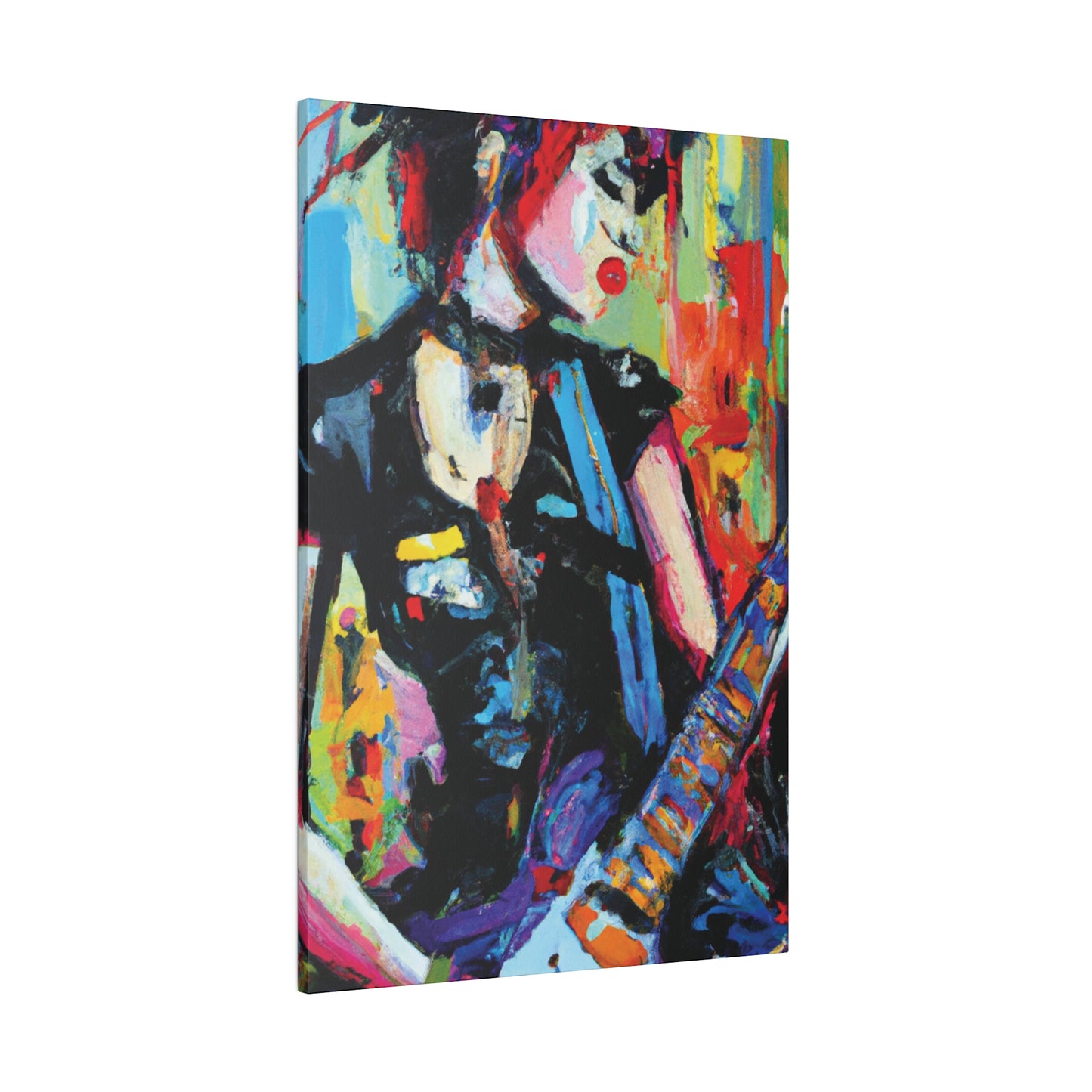 703H - Rockstar Oil Painting Style Print | Poster | Home Decor | Wall Art | Music Art | Canvas