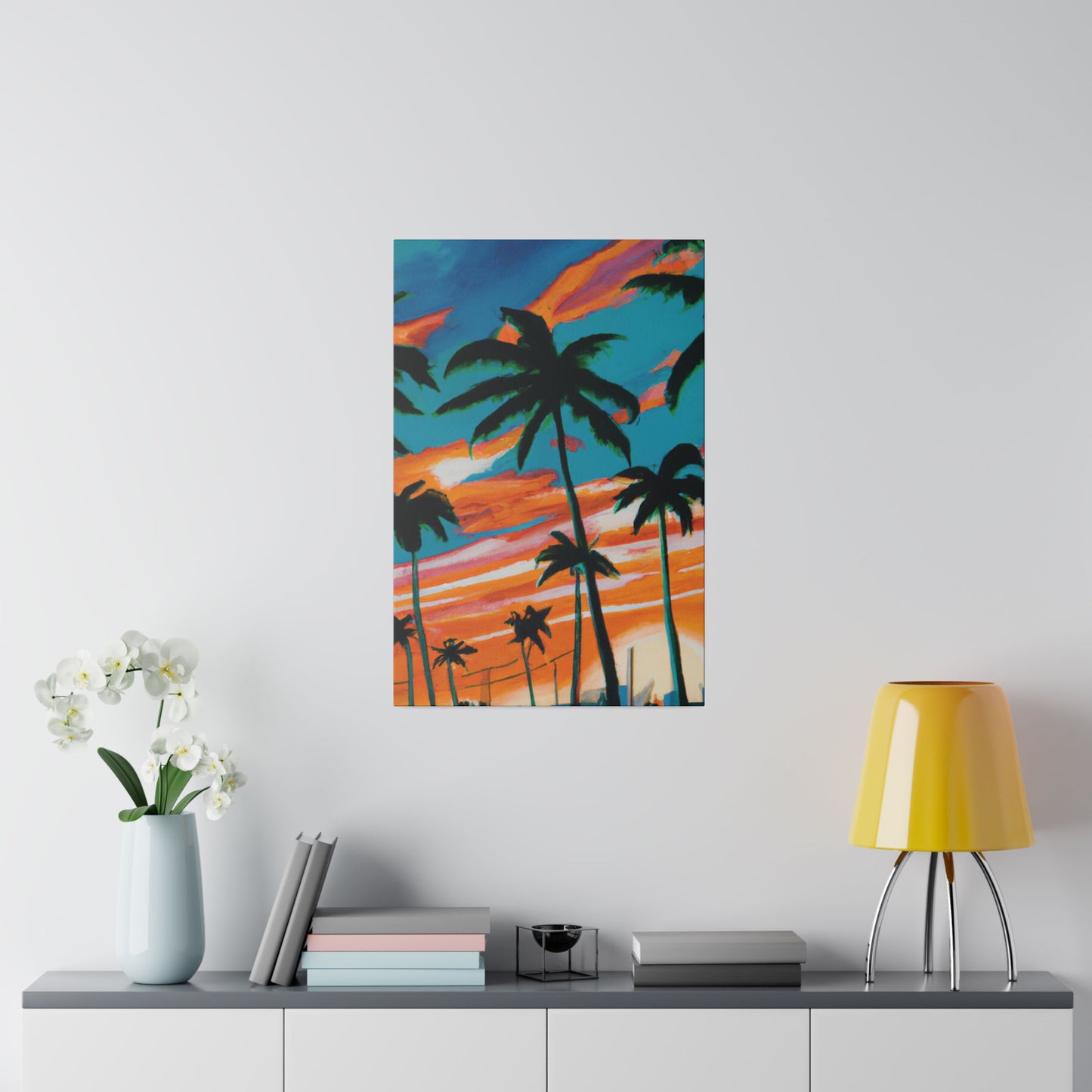 4895G - Miami Beach Sunset Painting Print | Miami | Beach | Sunset | Poster | Home Decor | Wall Art | Canvas