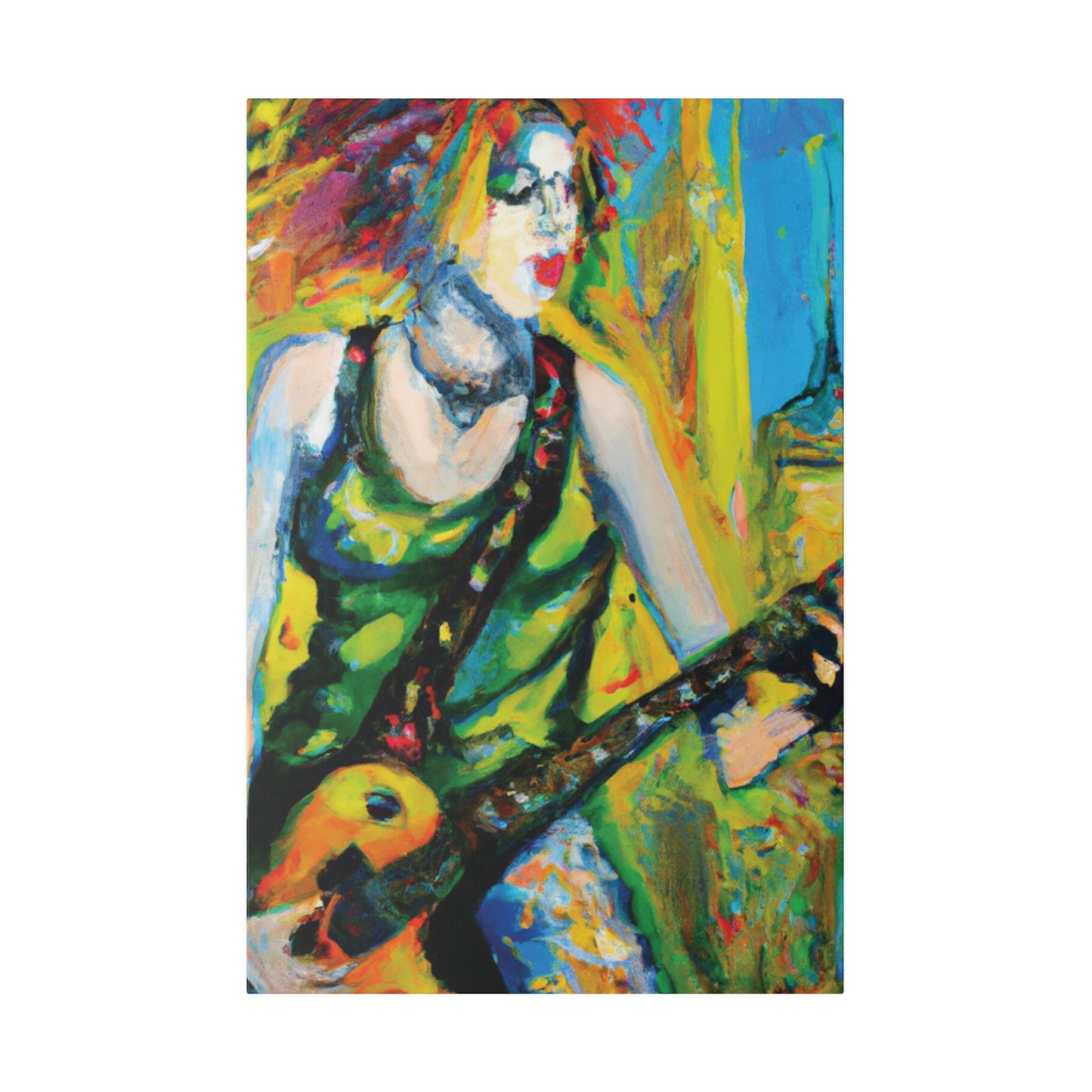 4713C - Rockstar Oil Painting Style Print | Poster | Home Decor | Wall Art | Music Art | Canvas