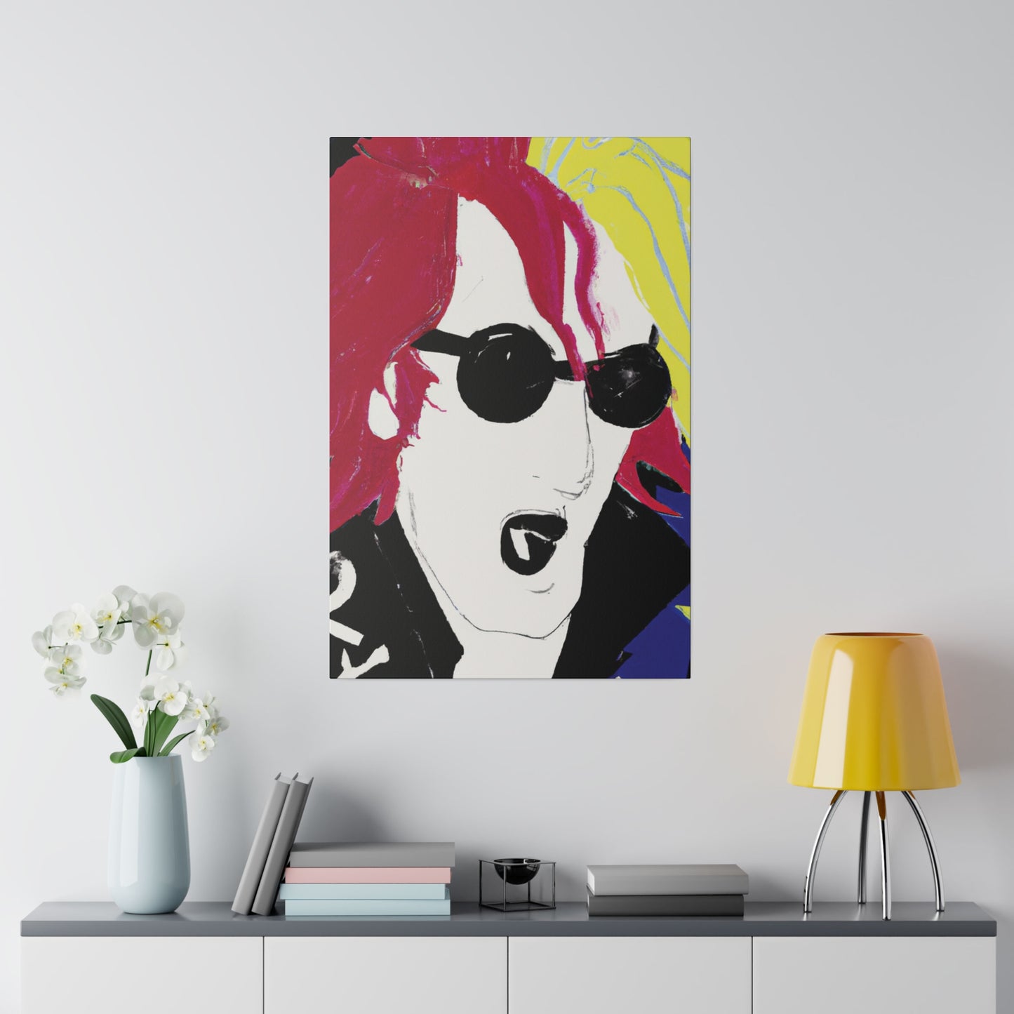 6485Q - Rockstar Painting Print | Face | Abstract | Poster | Home Decor | Wall Art | Music Art | Canvas